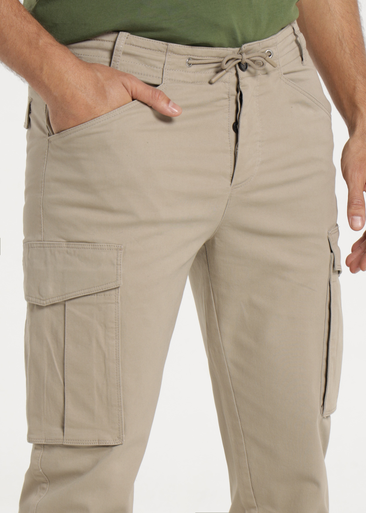 Calças Cargo Homem Castanho