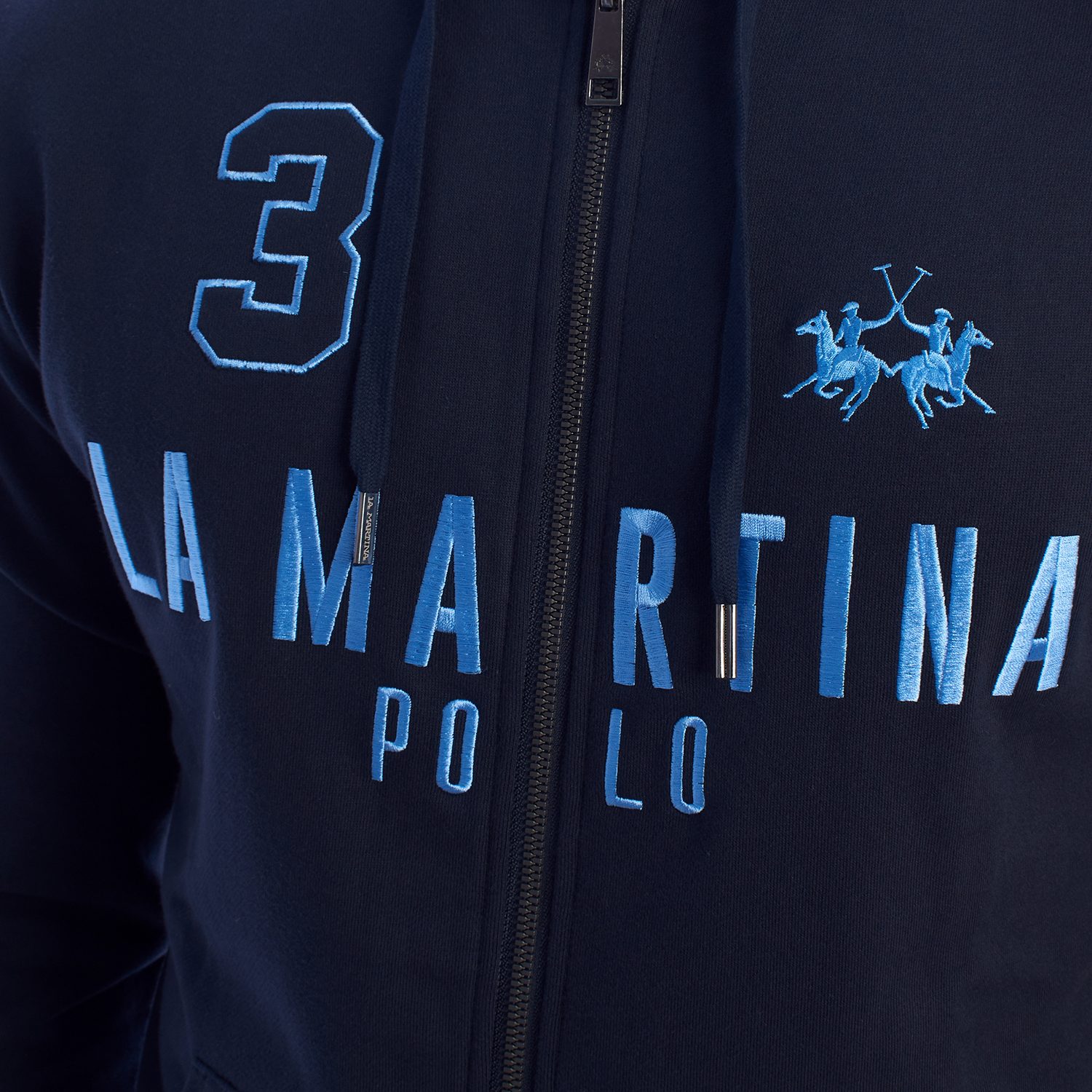 Sweatshirt Homem Regular Fit com Fecho e Capuz Azul Escuro