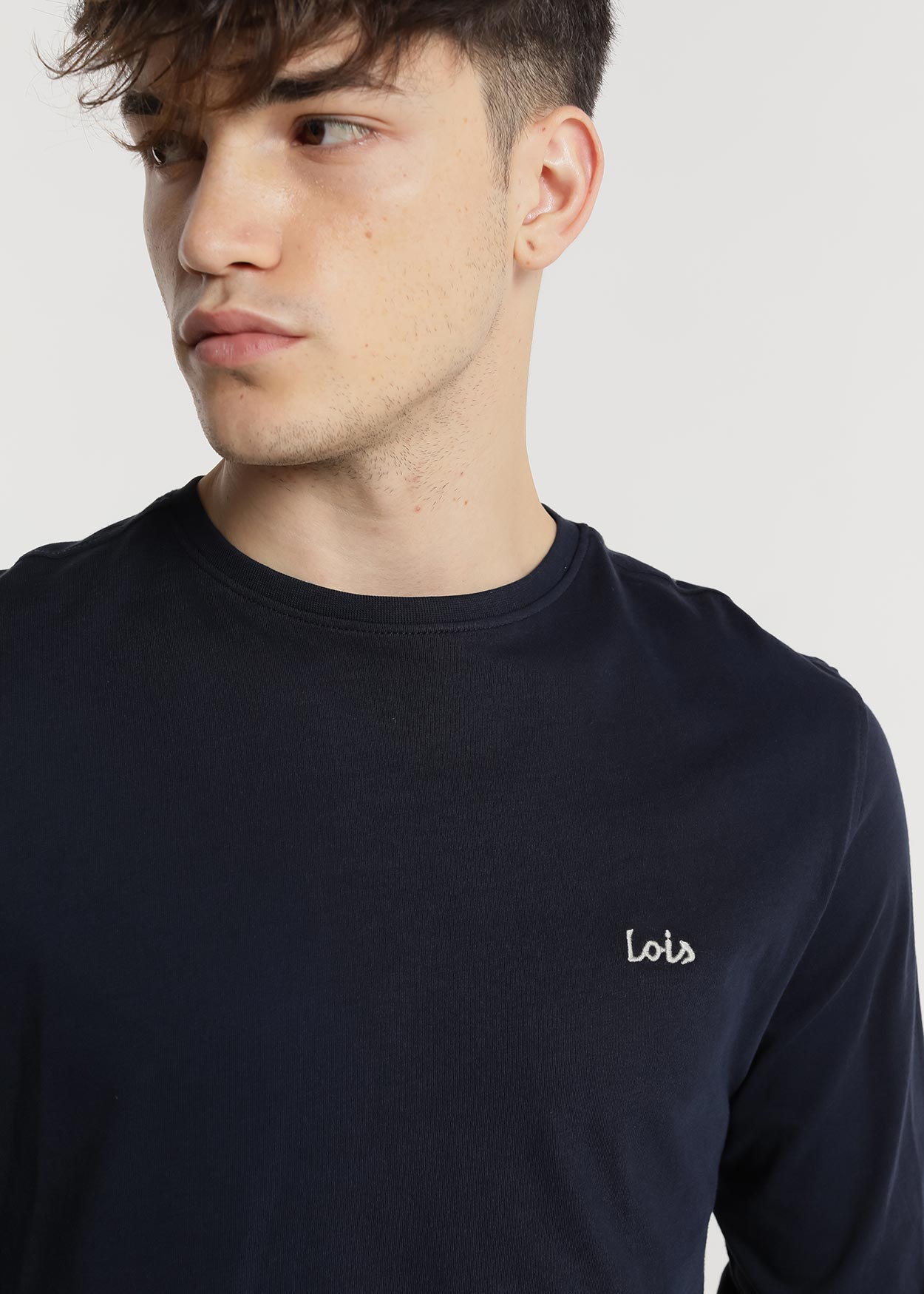 Camisola básica Homem Azul