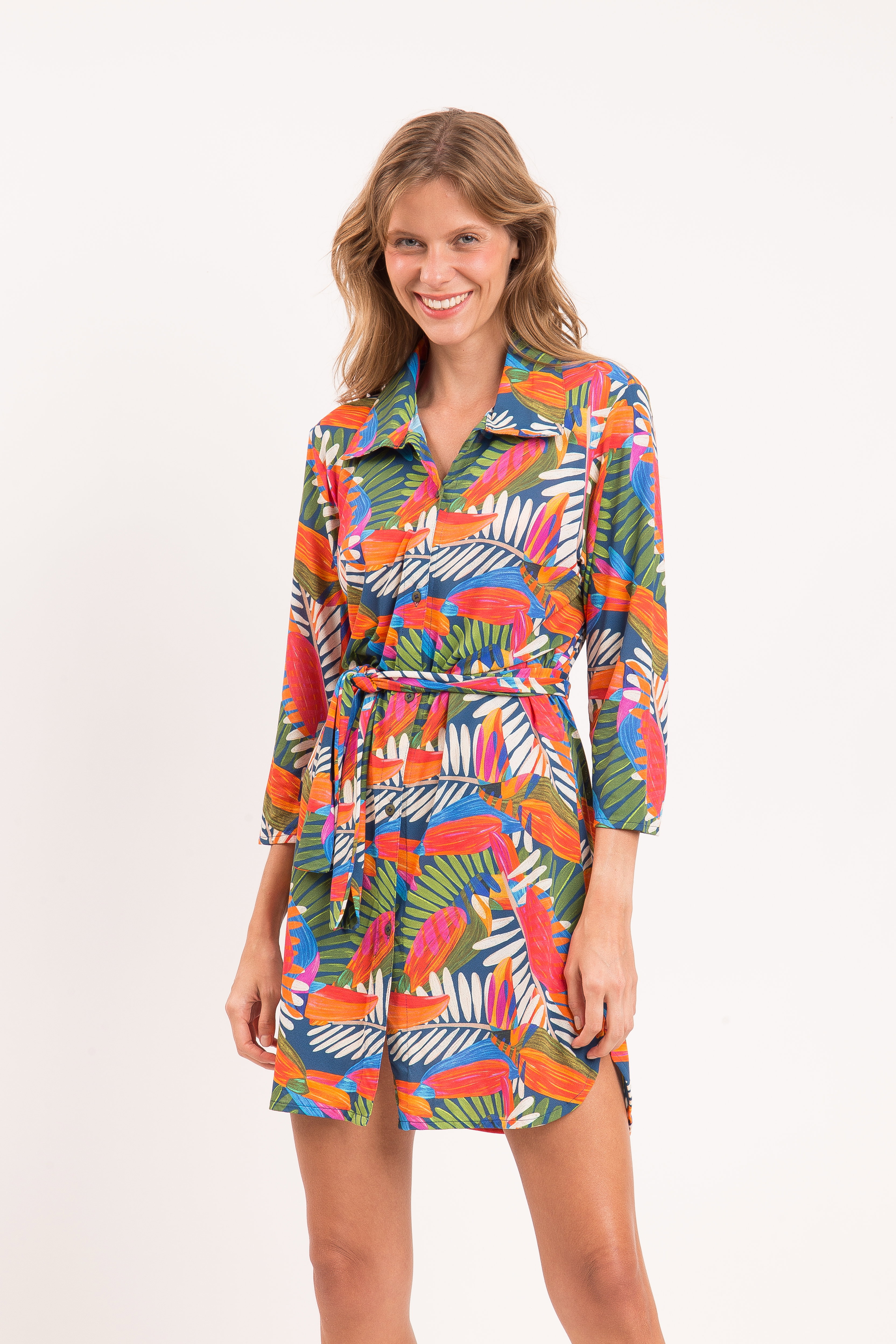 Vestido-Camisa Jungle Chemise Multicolor