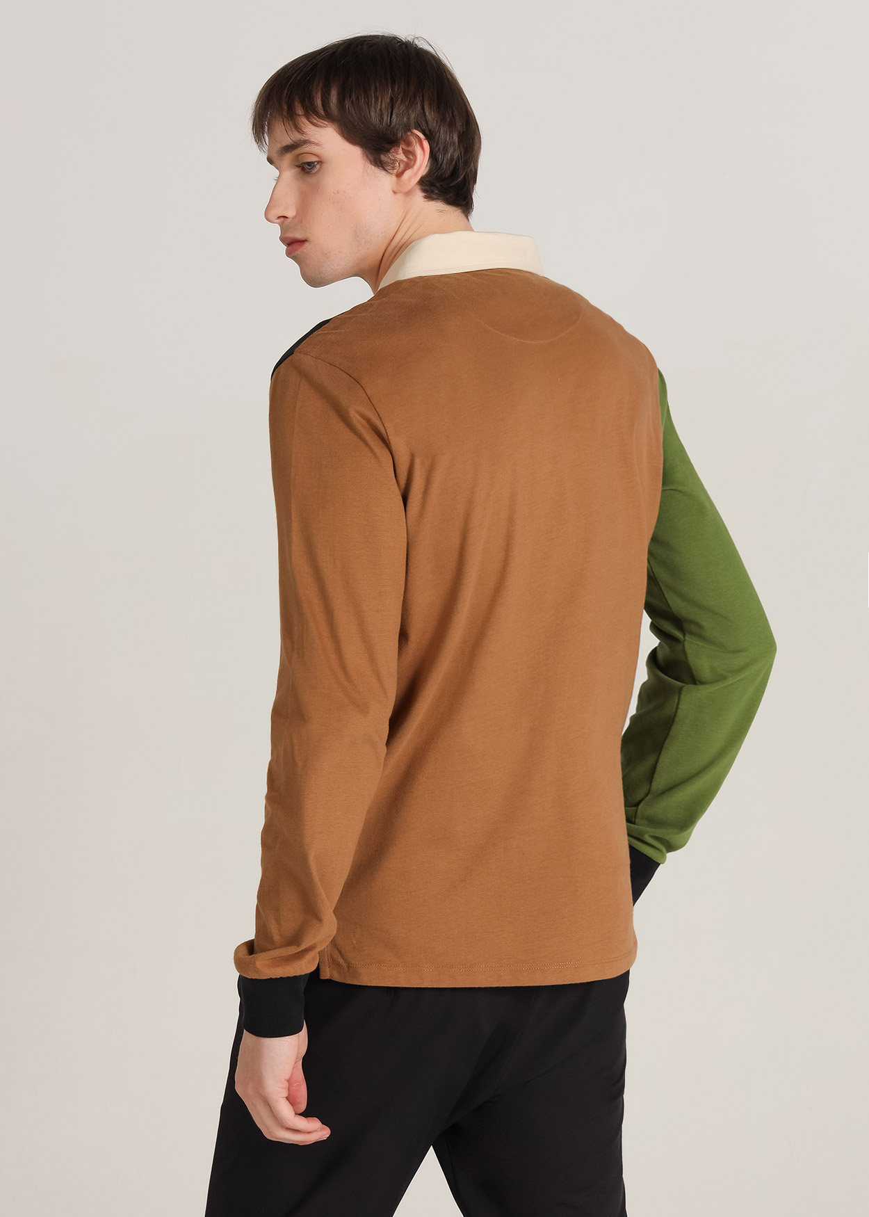 Pólo de Manga Comprida Castanho