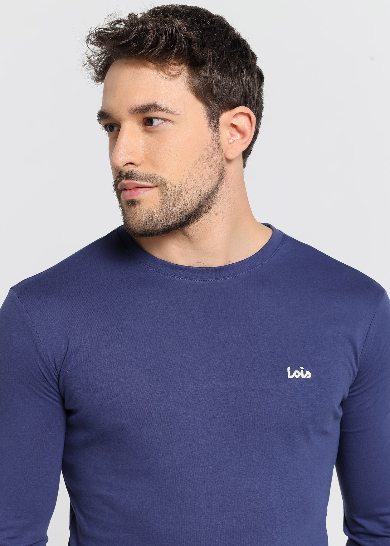 Camisola básica Homem Azul