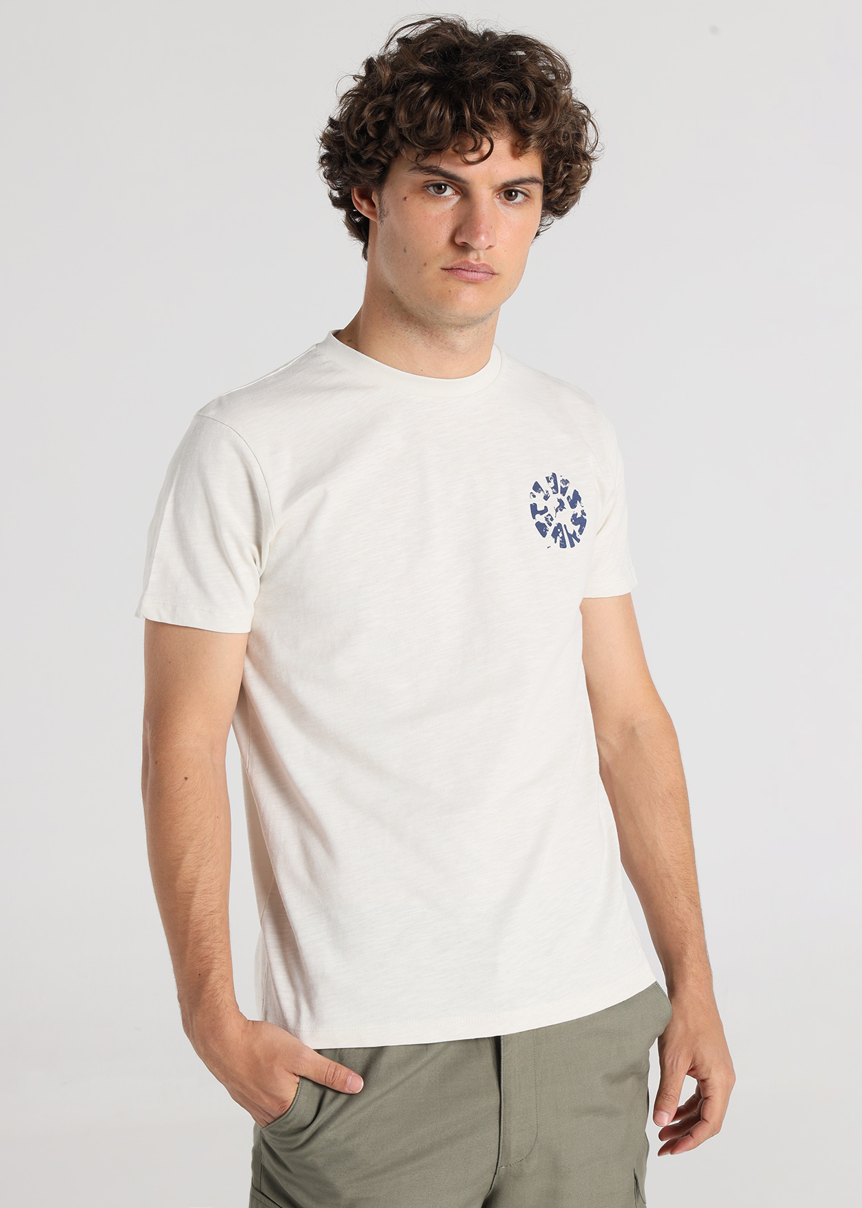 T-Shirt Gráfica Homem Branco