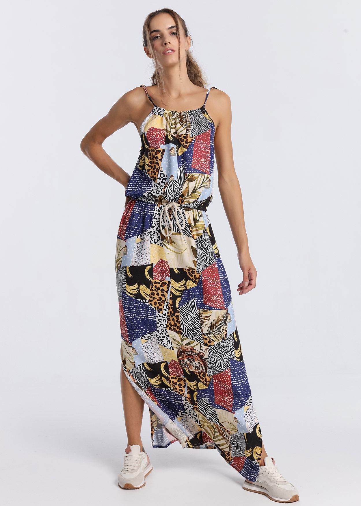 Vestido Comprido Senhora Multicolorido