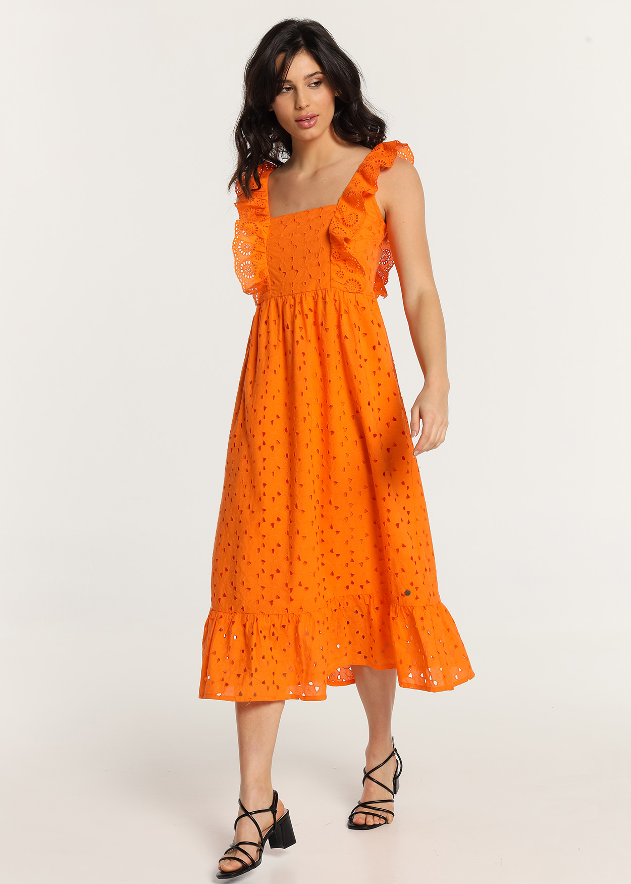Vestido Midi Senhora Laranja