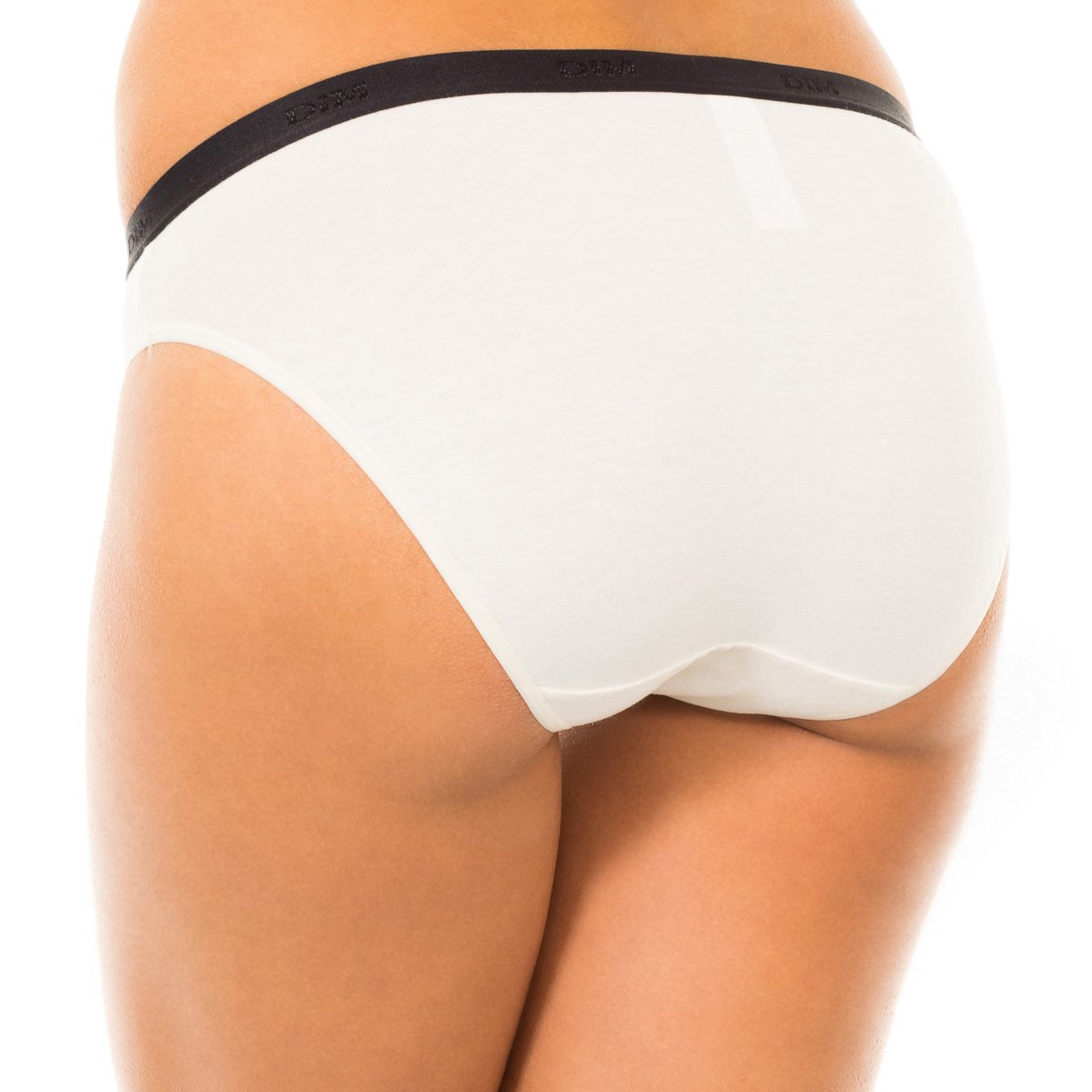 Pack 3 Cuecas Senhora Cotton Stretch Branco e Preto