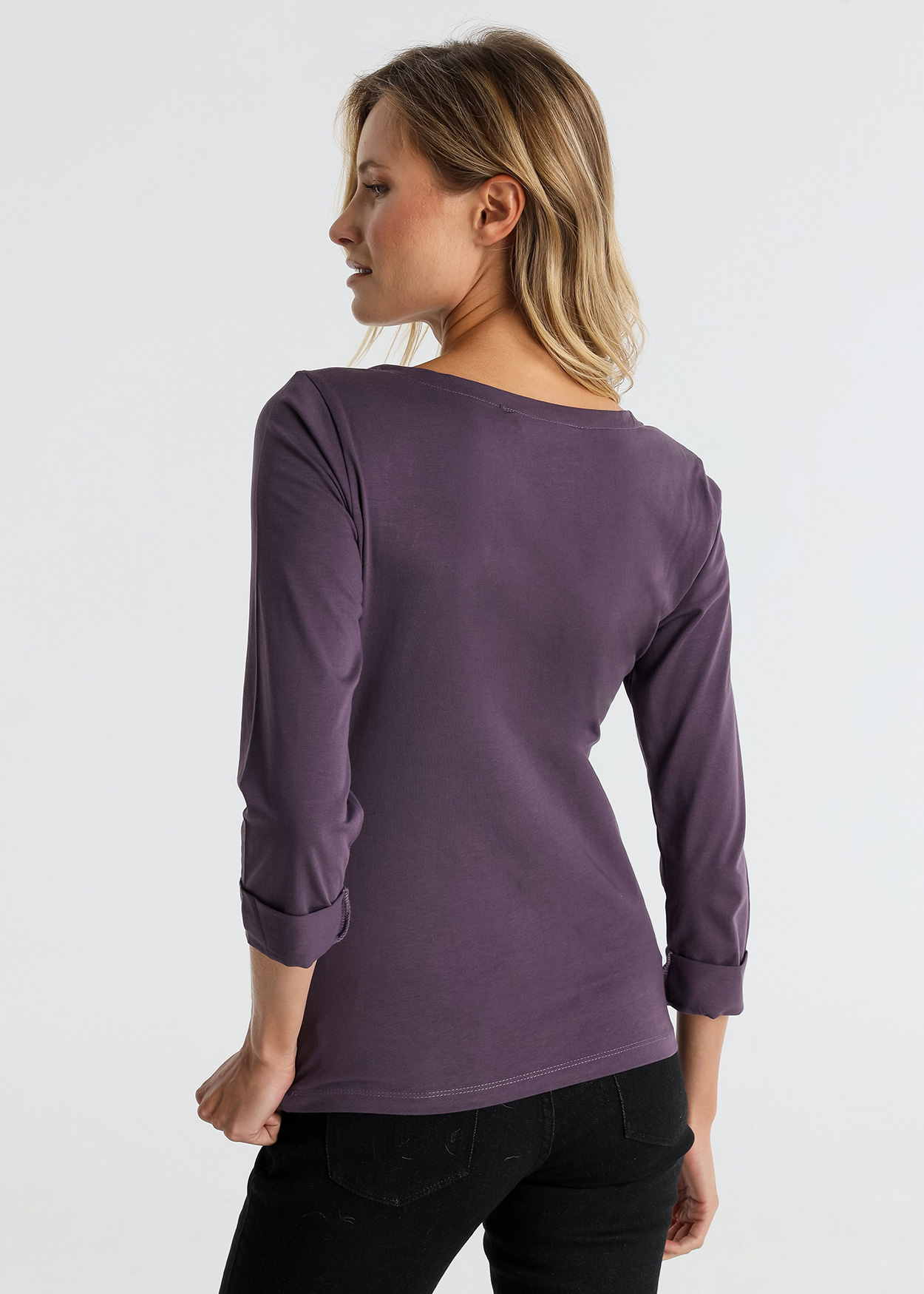 Camisola mangas 3/4 Senhora Lilás