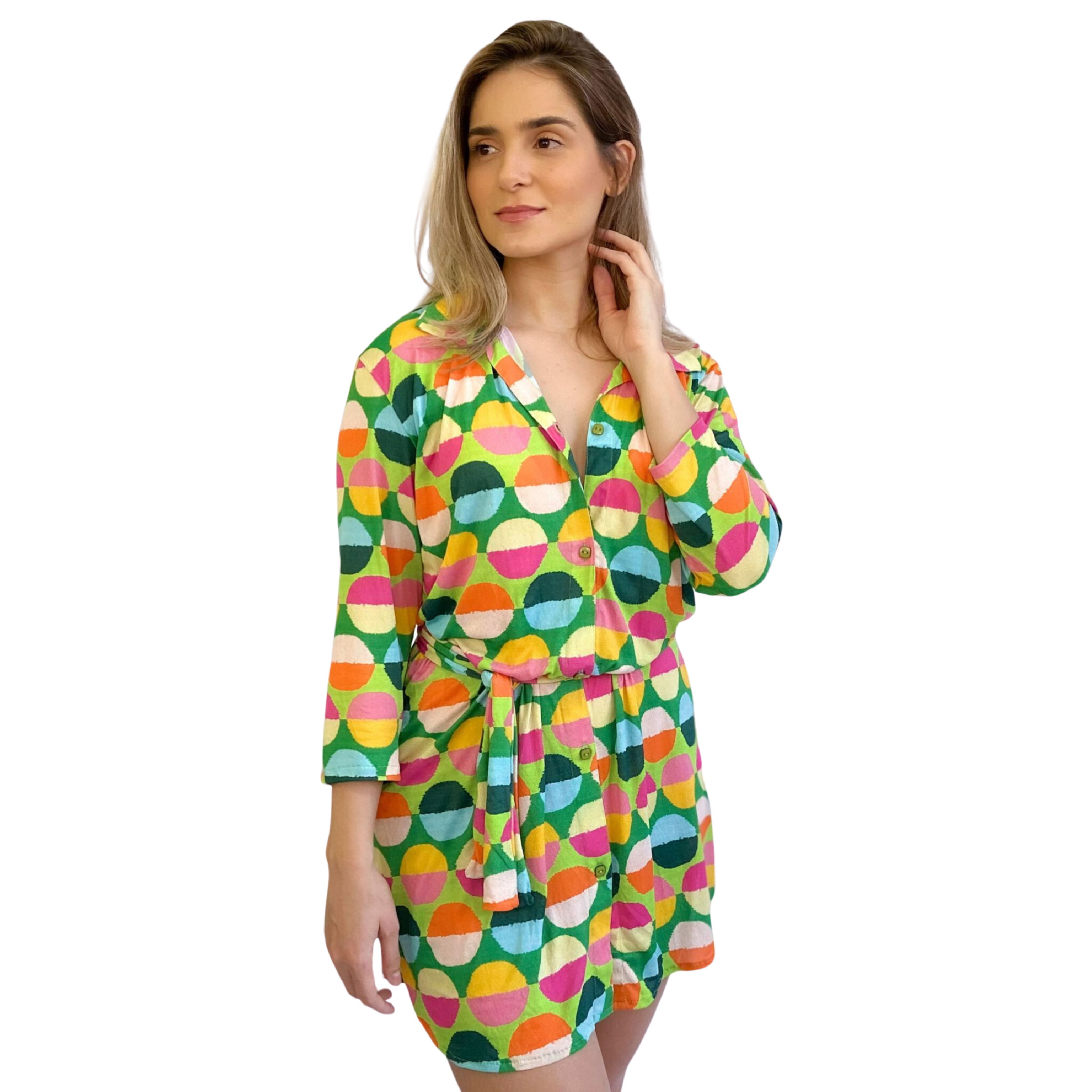 Vestido-Camisa Garden City Chemise Verde