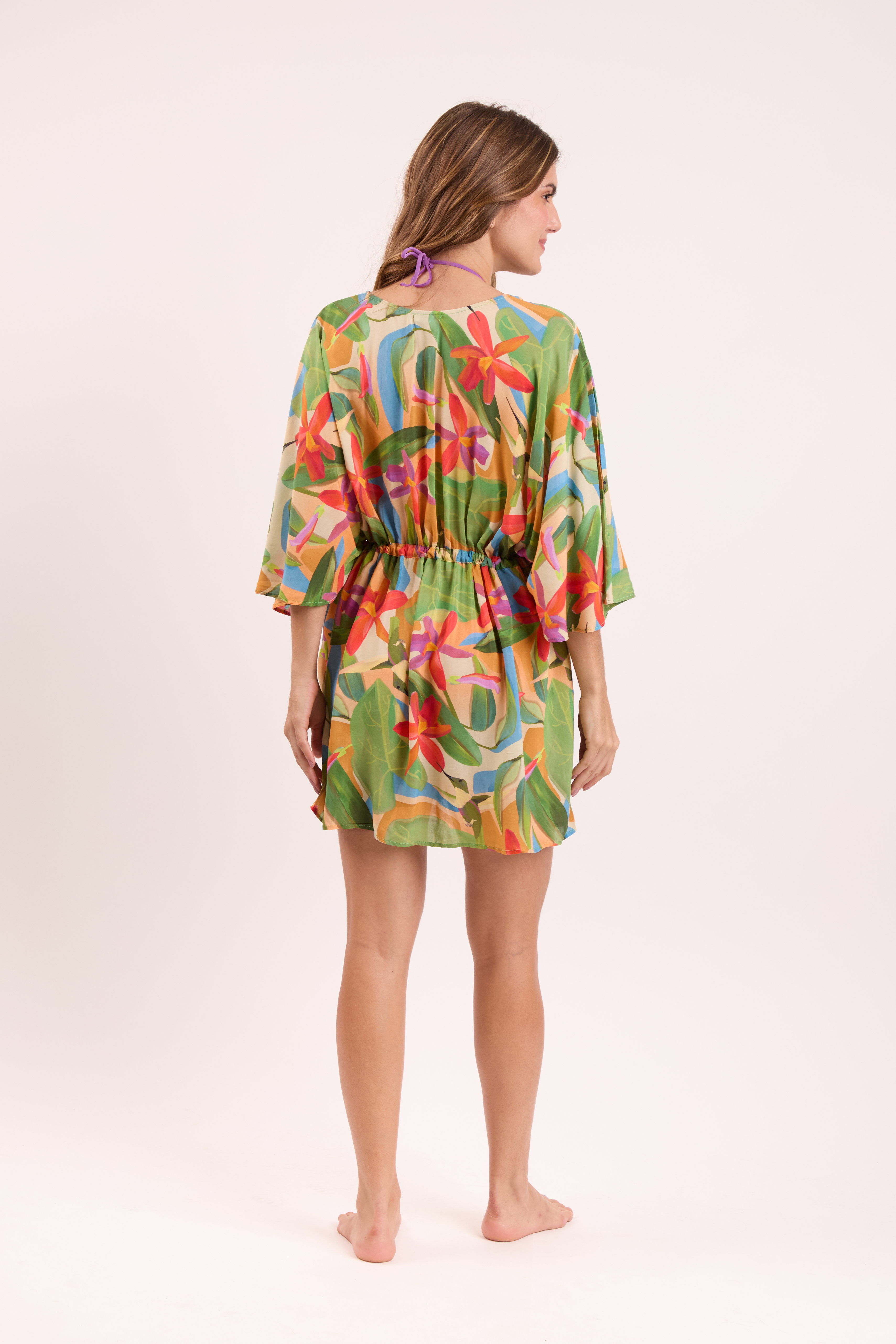 Vestido Tropical Kaftan Bel Verde