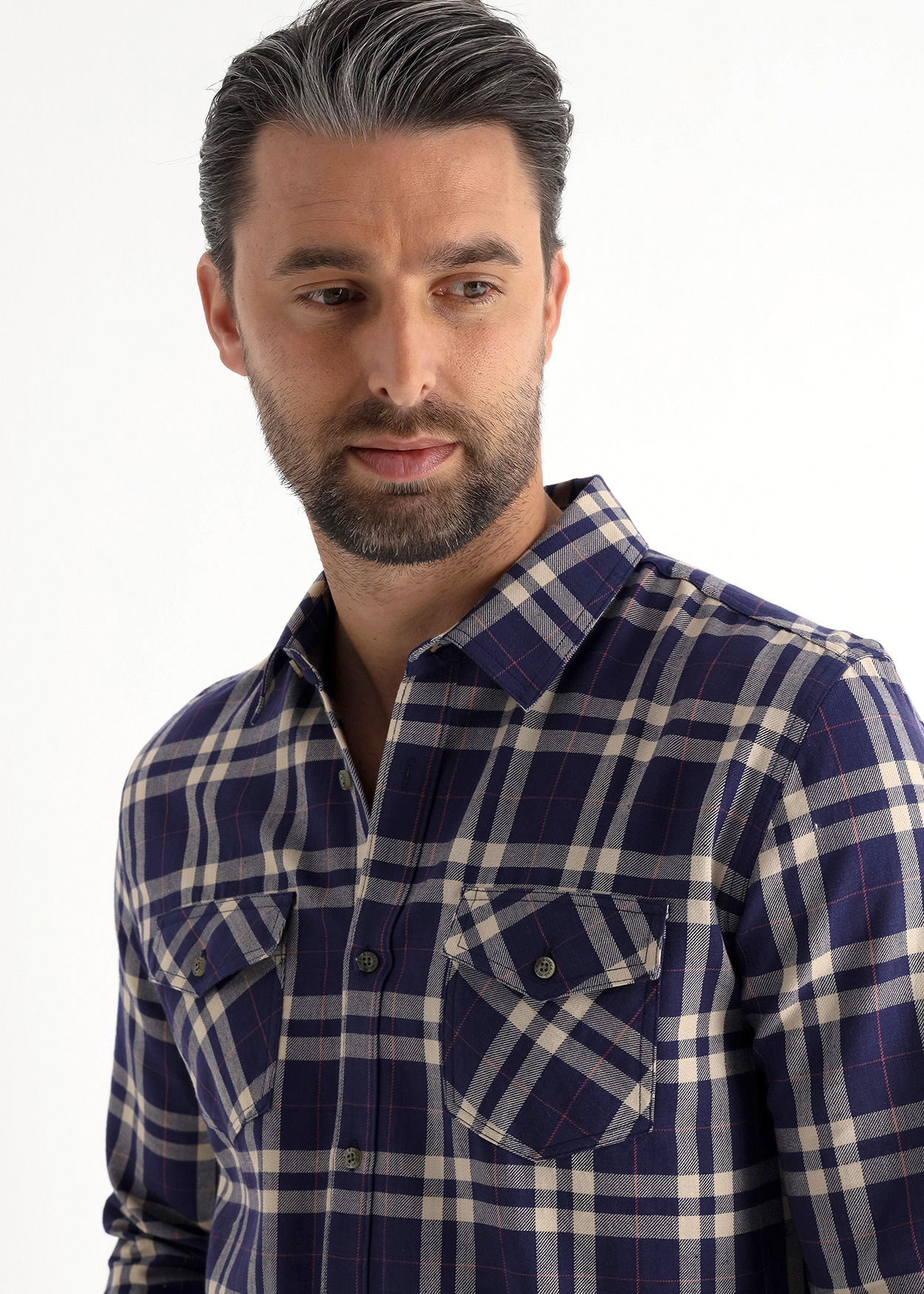 Camisa de flanela xadrez Homem Multicolorido