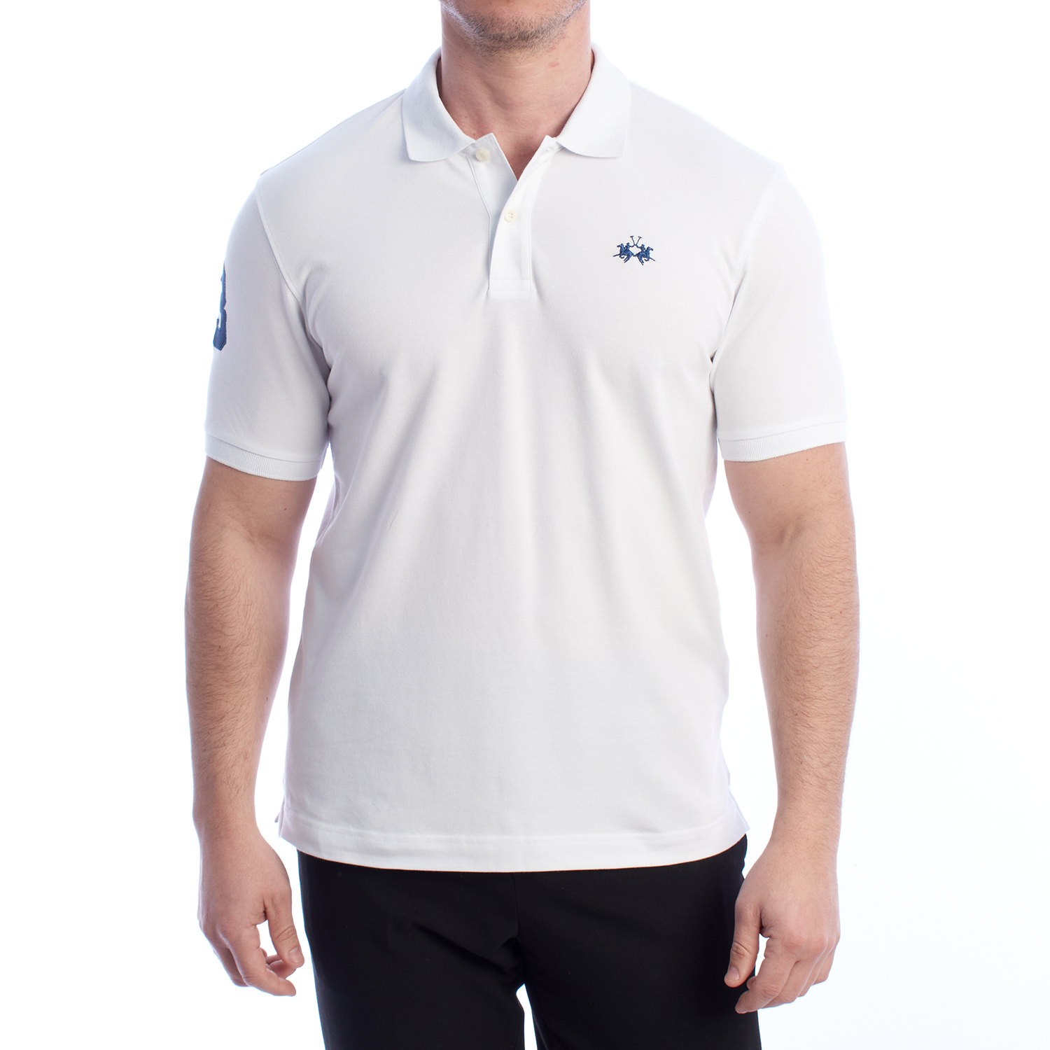 Pólo Homem Slim Fit Branco