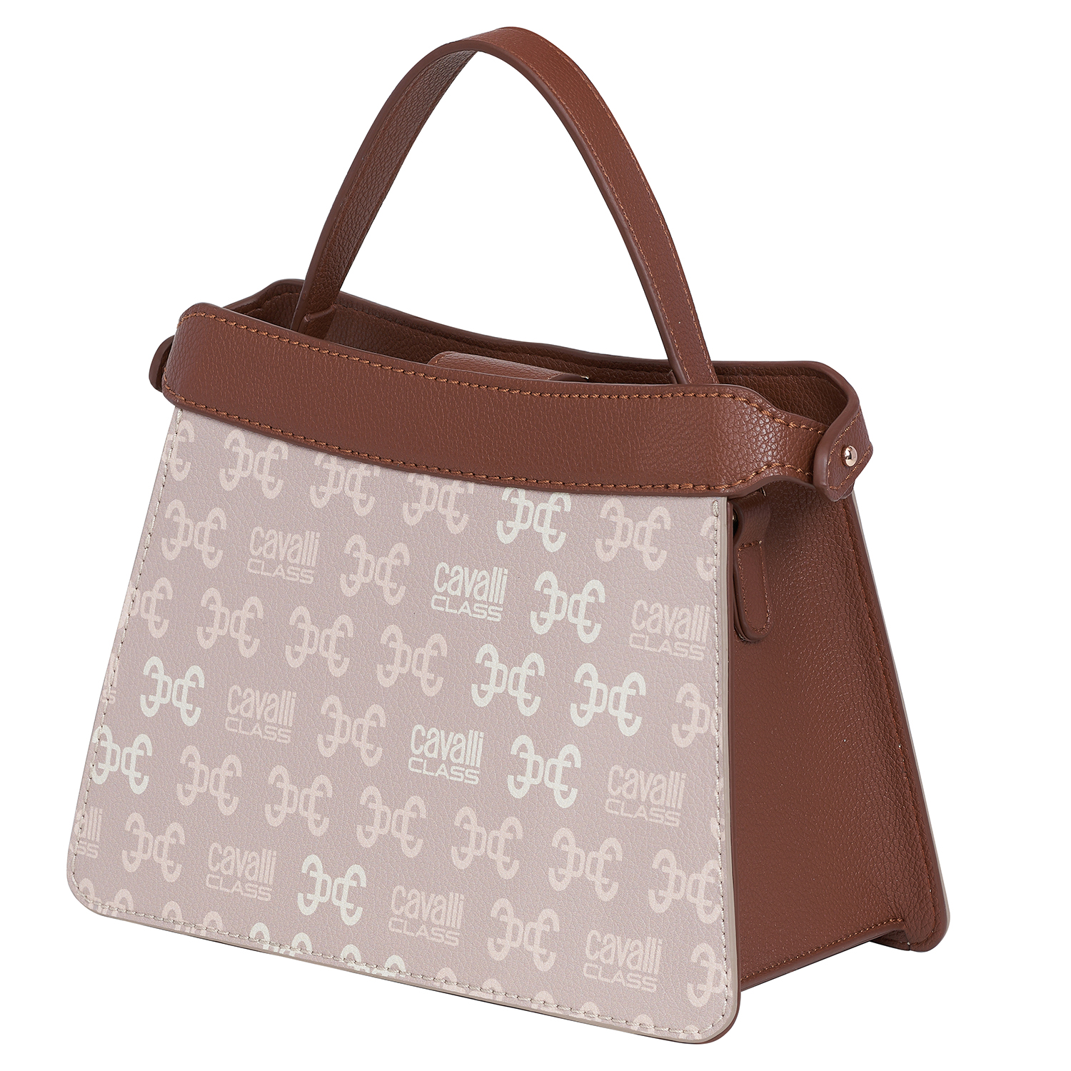 Mala Senhora com Fecho Rotativo Rosa e Castanho