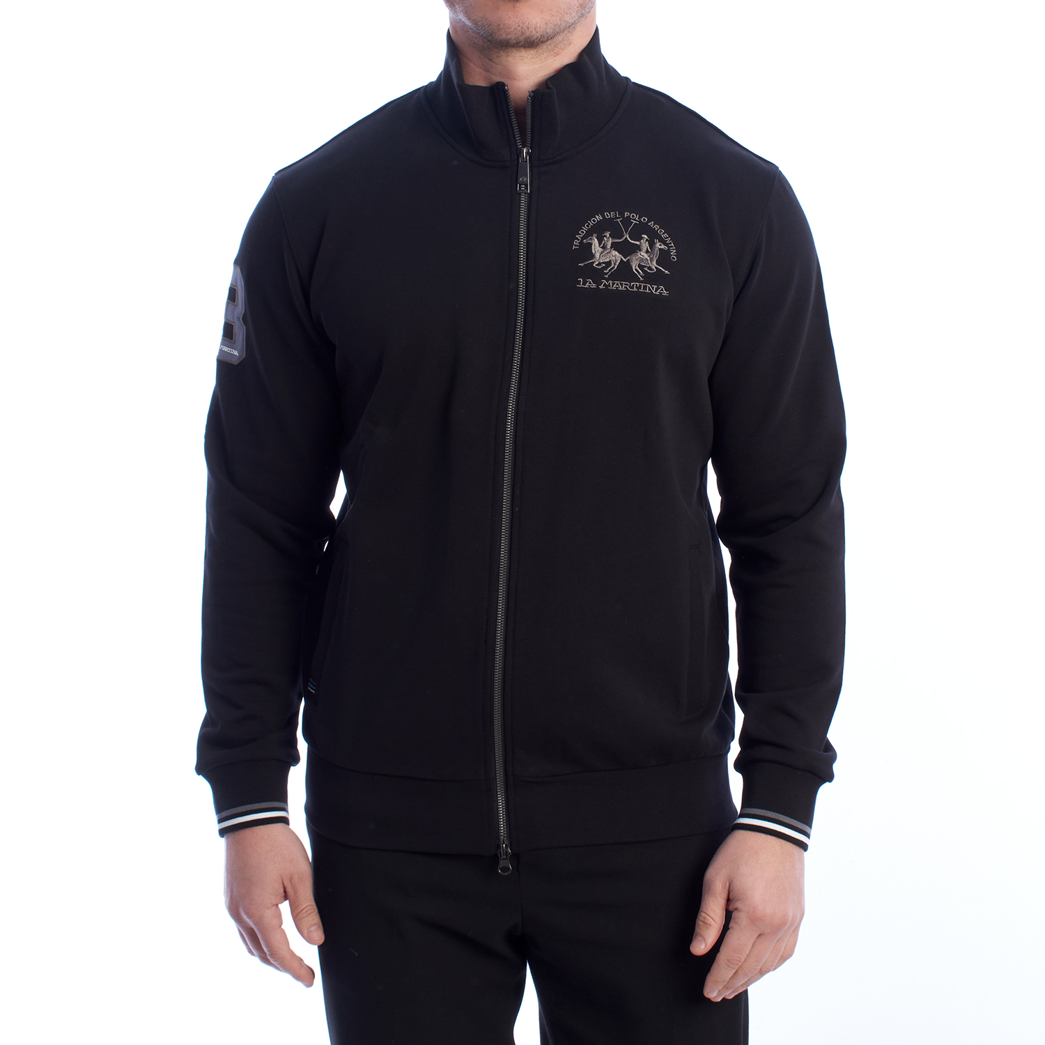 Sweatshit Homem Regular Fit com Fecho Preto