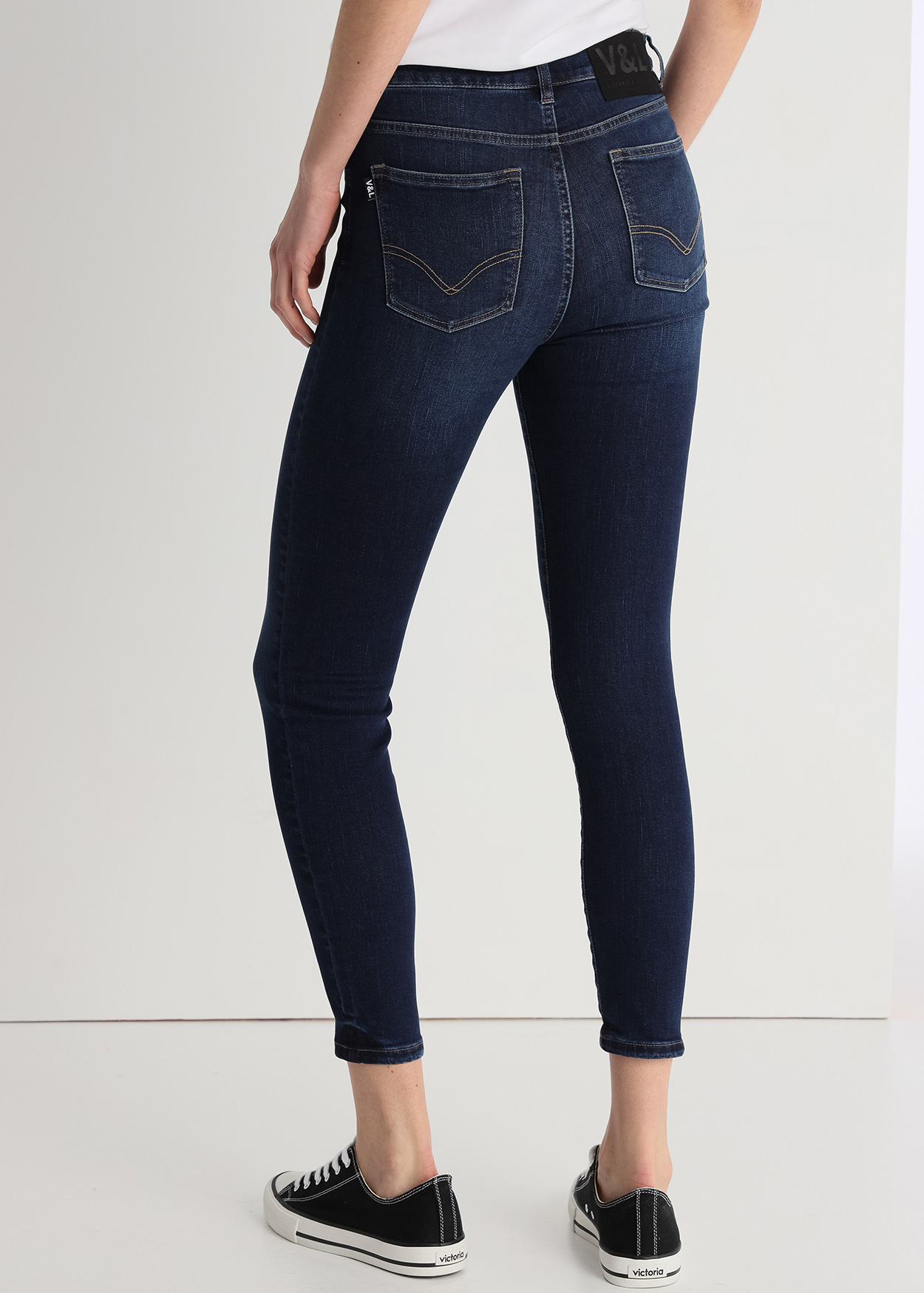 Calças de Ganga Skinny Senhora Azul