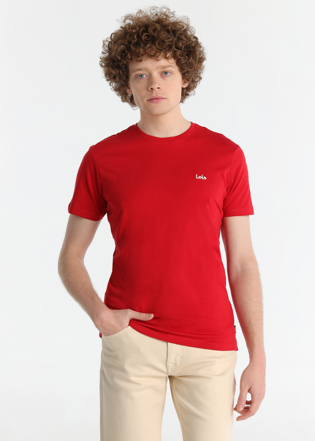 T-Shirt básica Homem Vermelho