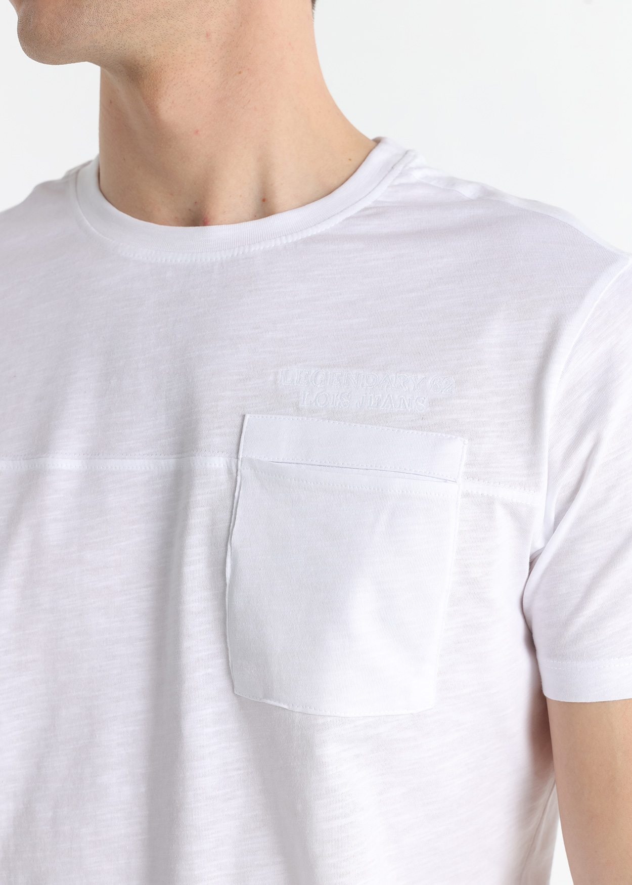 T-Shirt com bolso Homem Branco