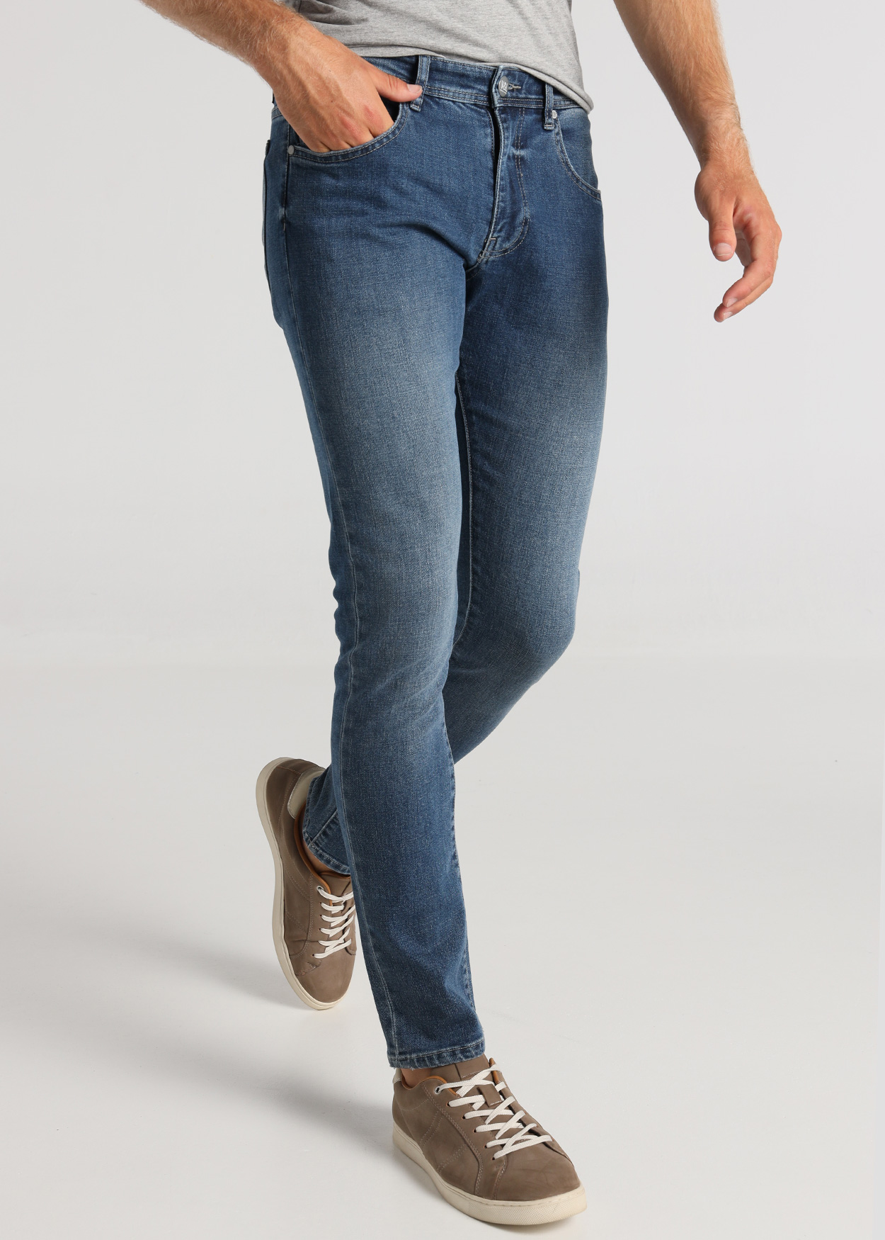 Calças de Ganga Slim Homem Azul