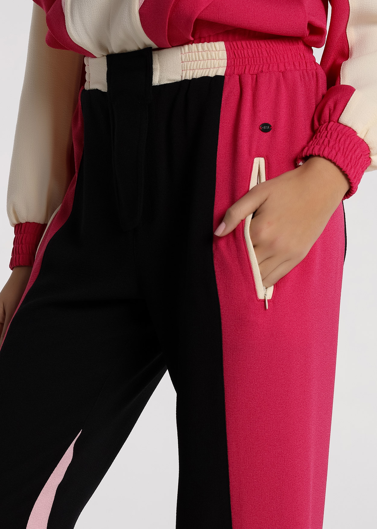 Calças Jogger crazy bloc Senhora Preto