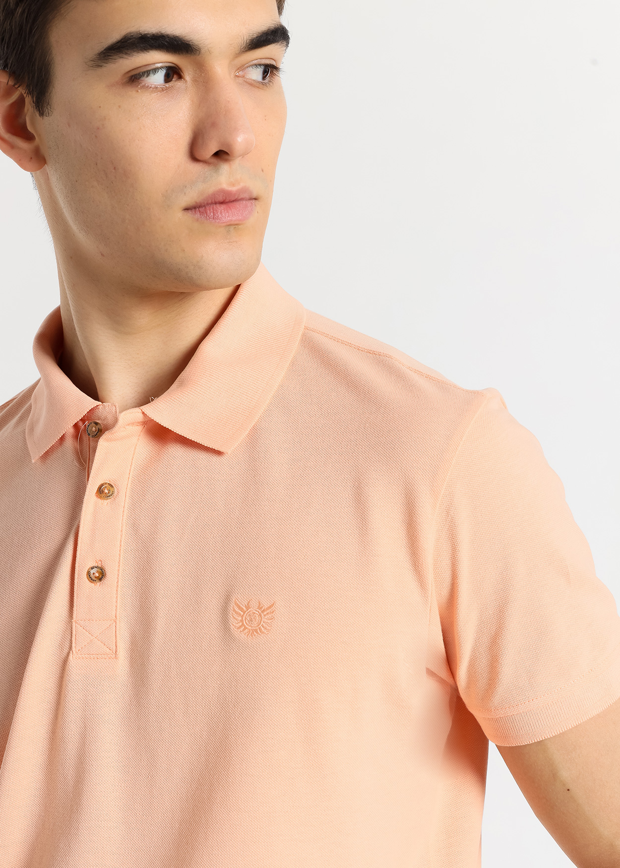 Pólo Piquet de Manga Curta Estilo Clássico Rosa