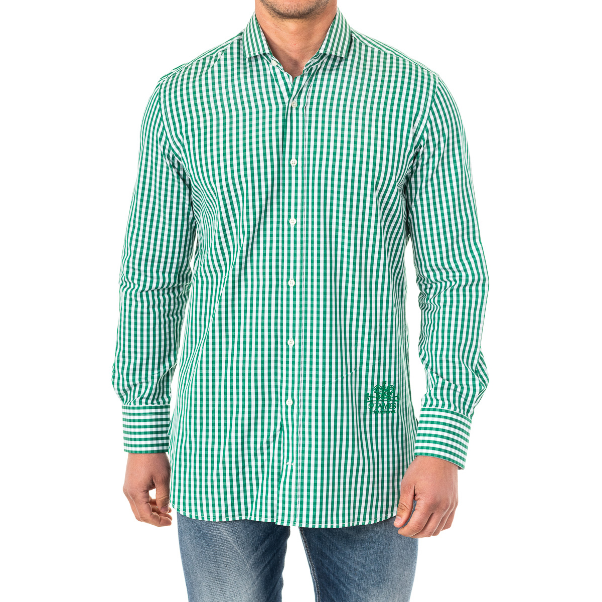 Camisa Homem Verde e Branco