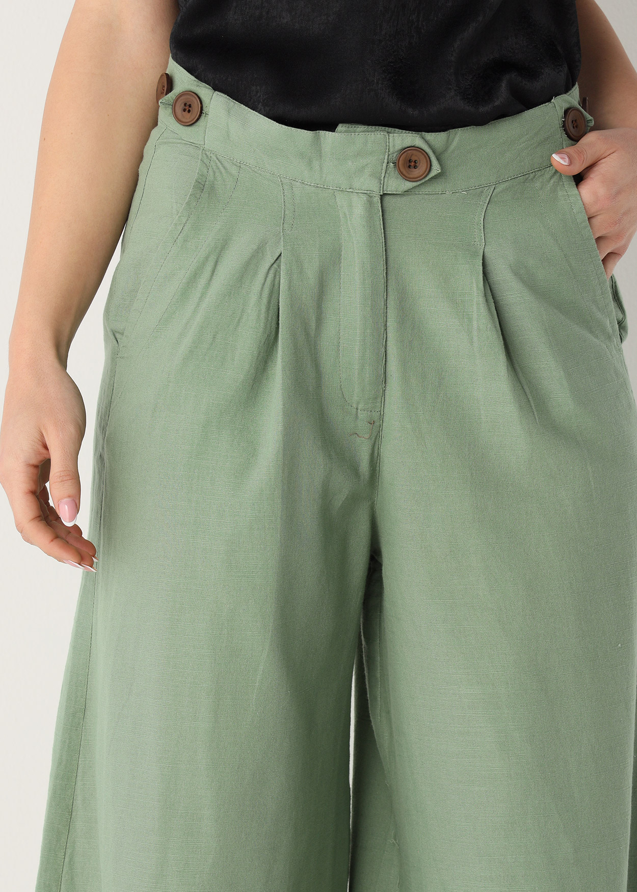 Calças Chino Senhora Verde