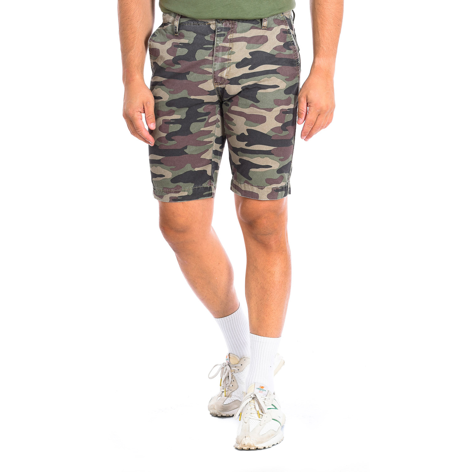 Bermudas Homem Padrão Militar
