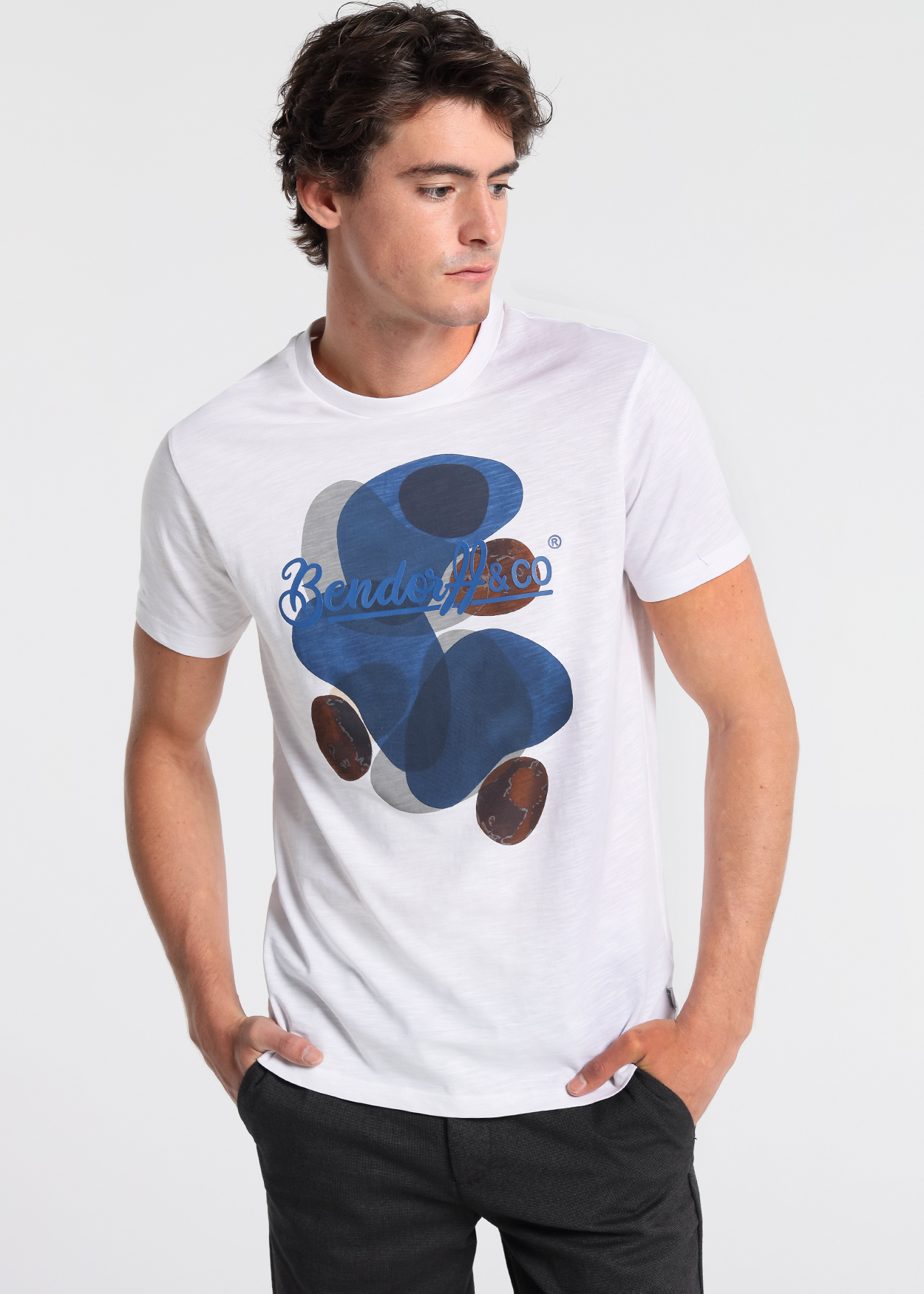 T-Shirt abstrata Branco