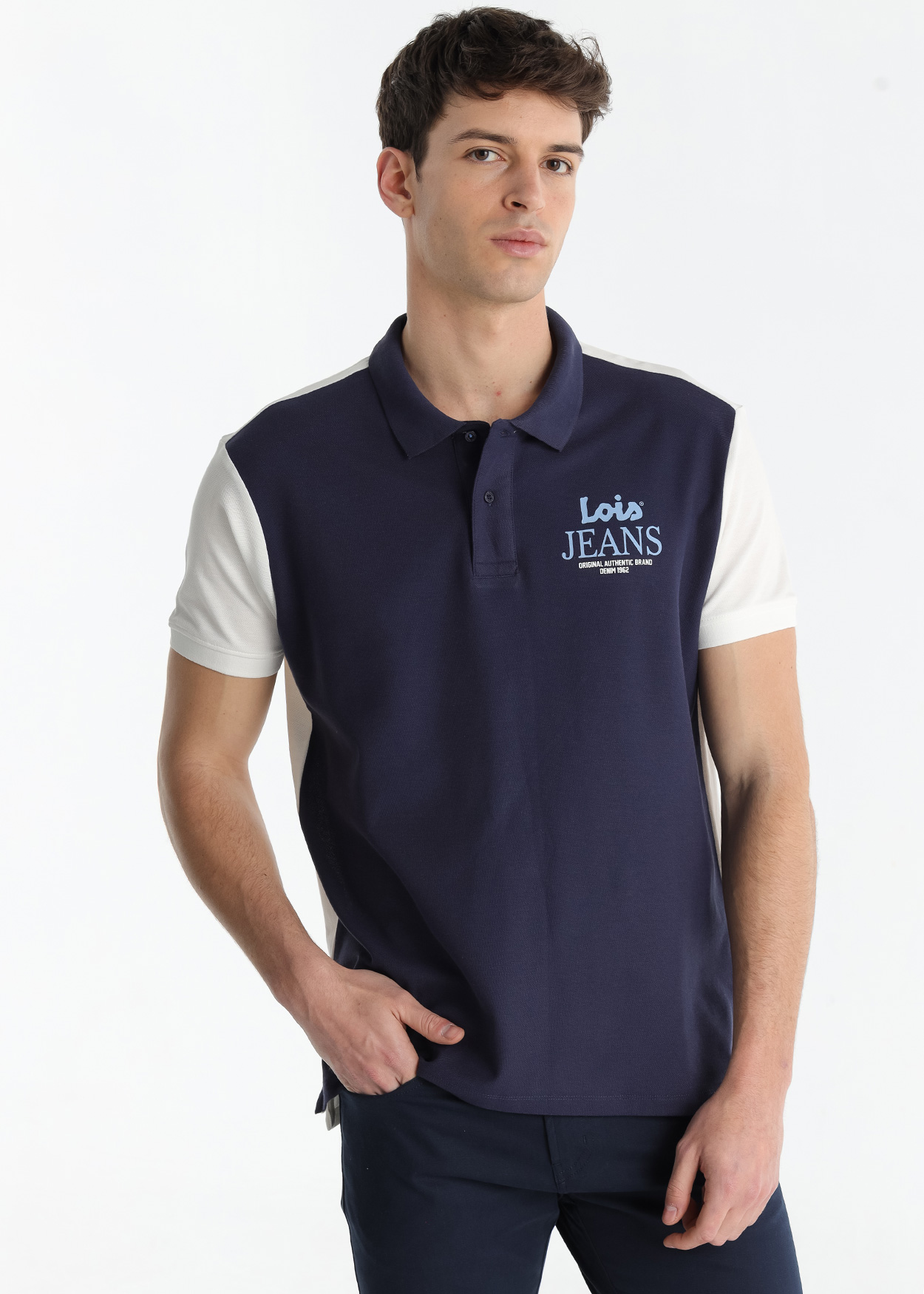 Pólo Block Homem Azul