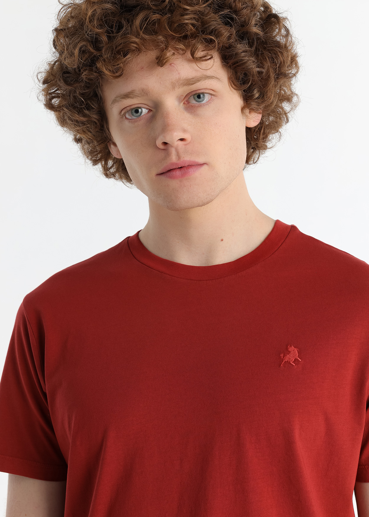 T-Shirt básica Homem Vermelho