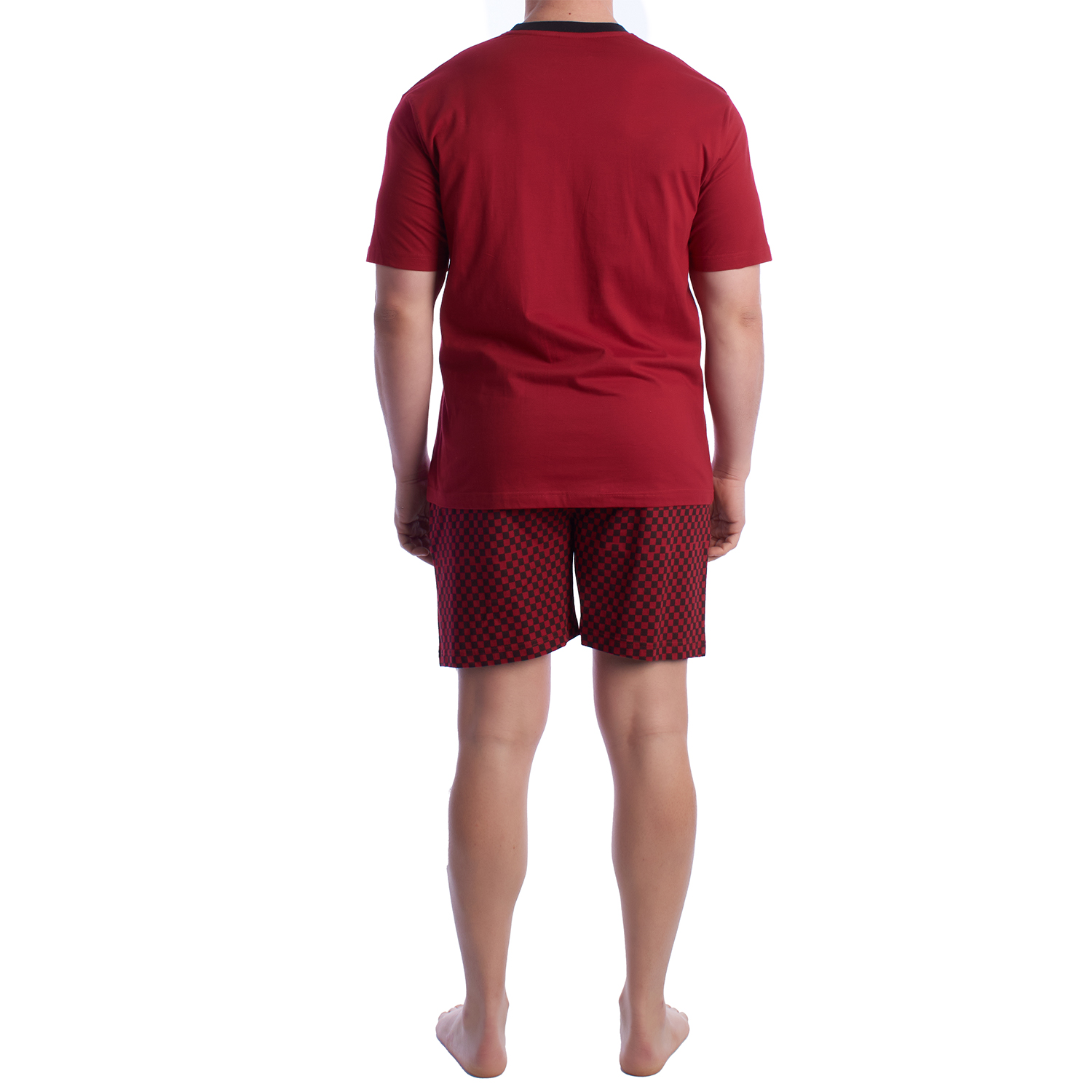 Pijama de Manga Curta Bordo