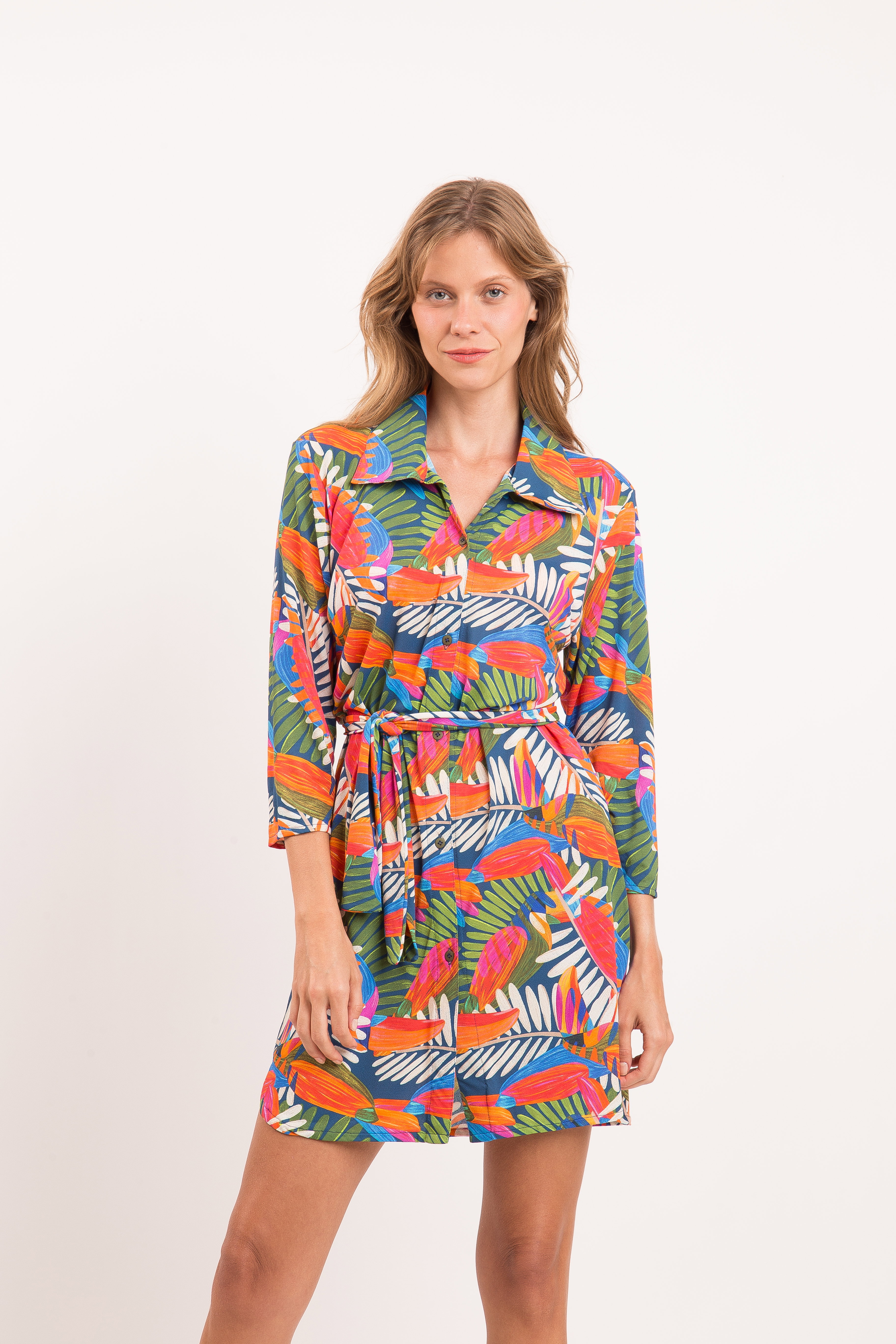 Vestido-Camisa Jungle Chemise Multicolor