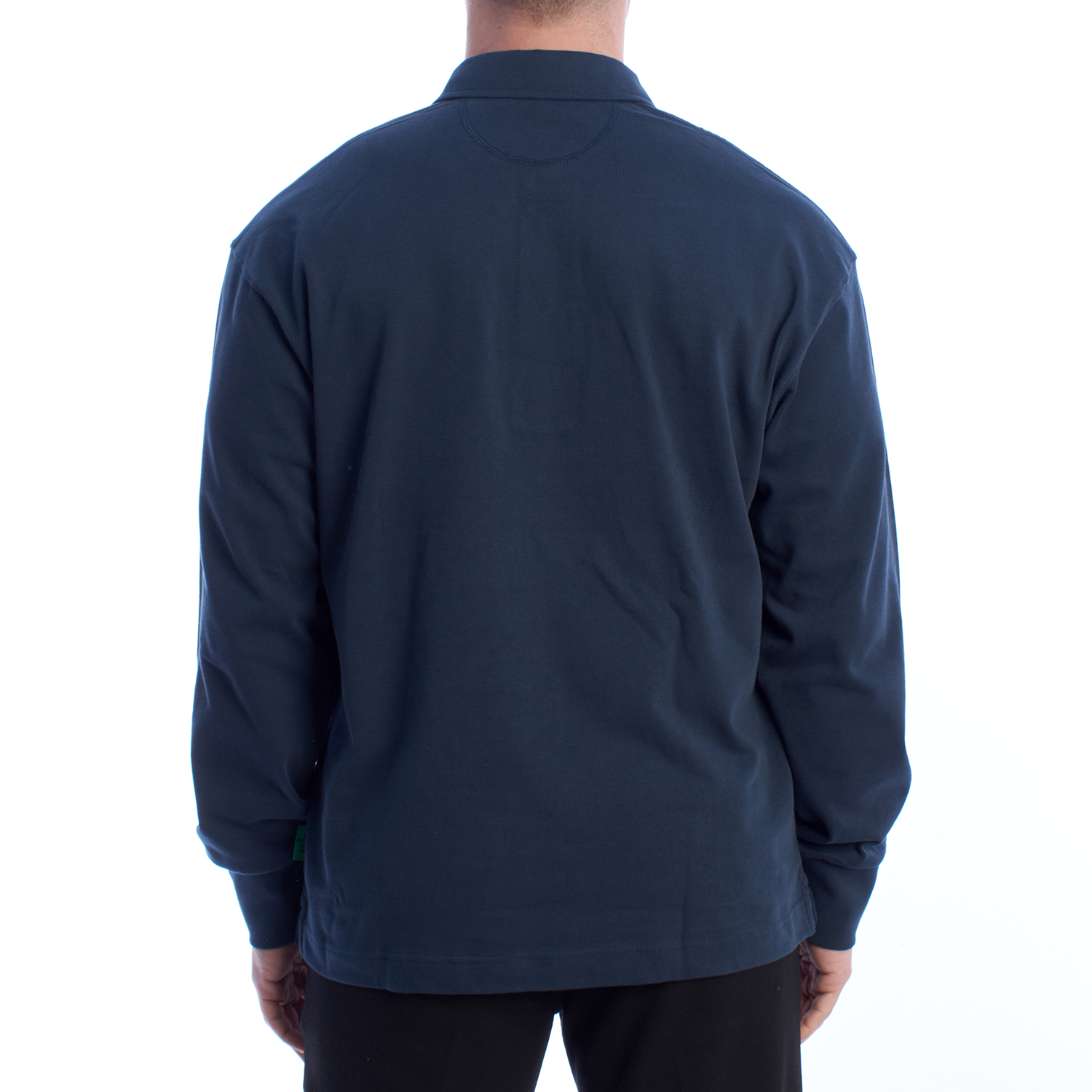 Pólo Homem Manga Comprida Overfit Azul