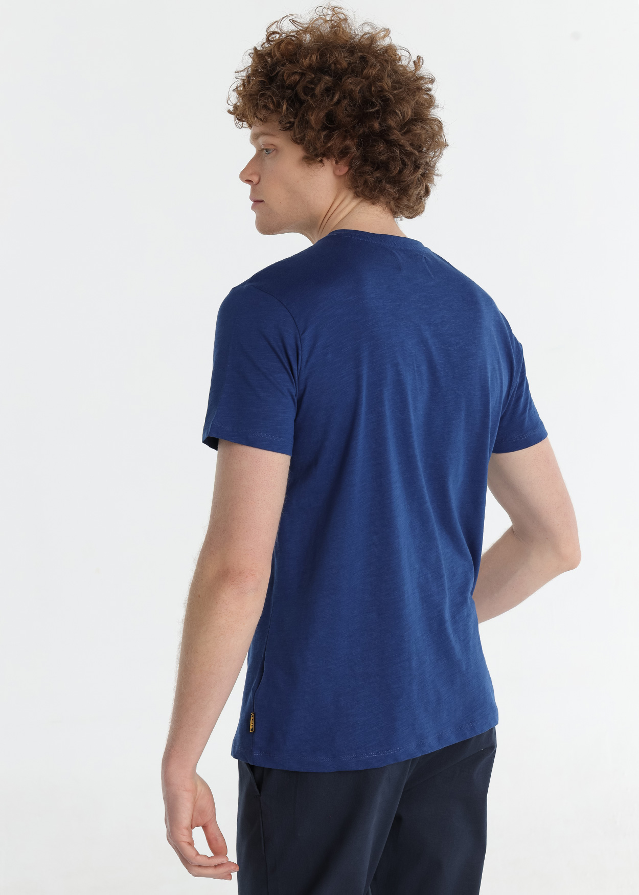 T-Shirt básica Homem Azul