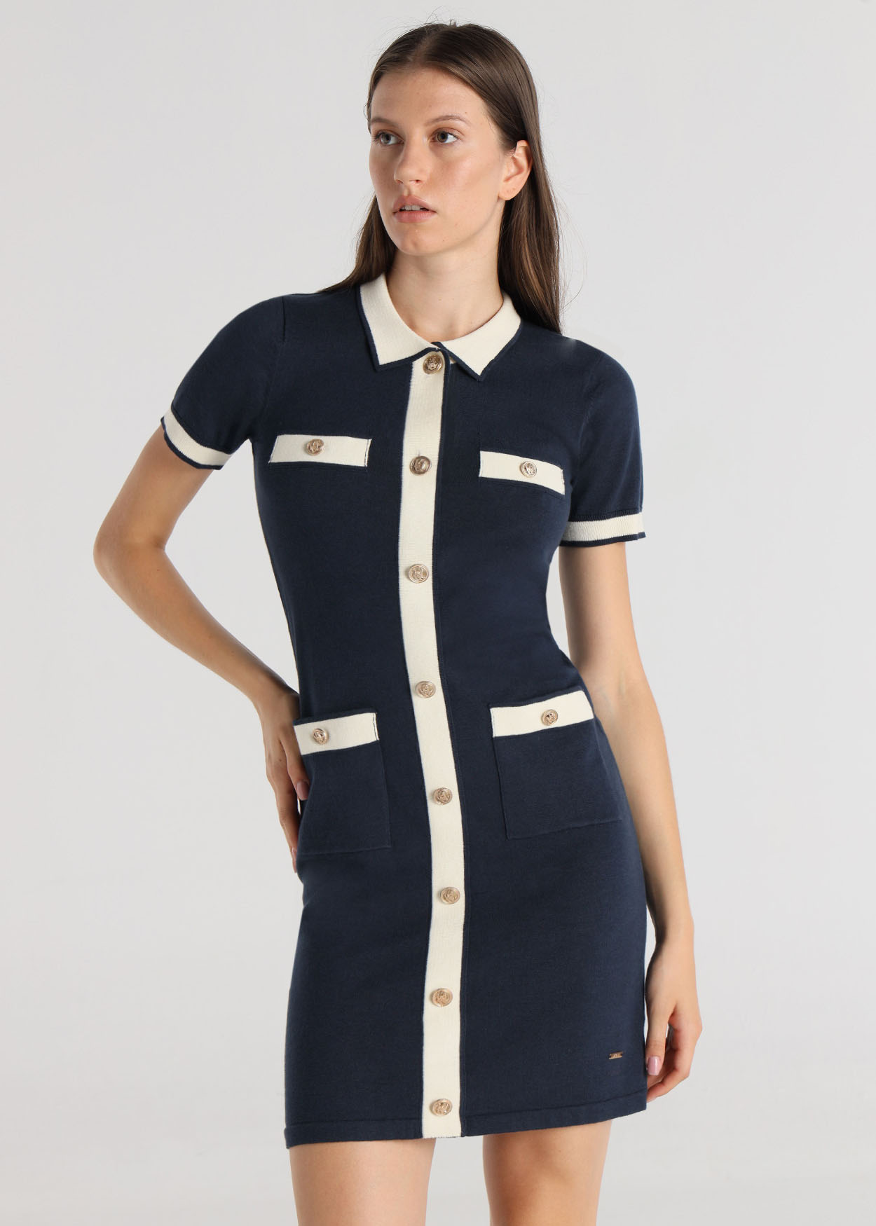 Vestido de malha Senhora Azul