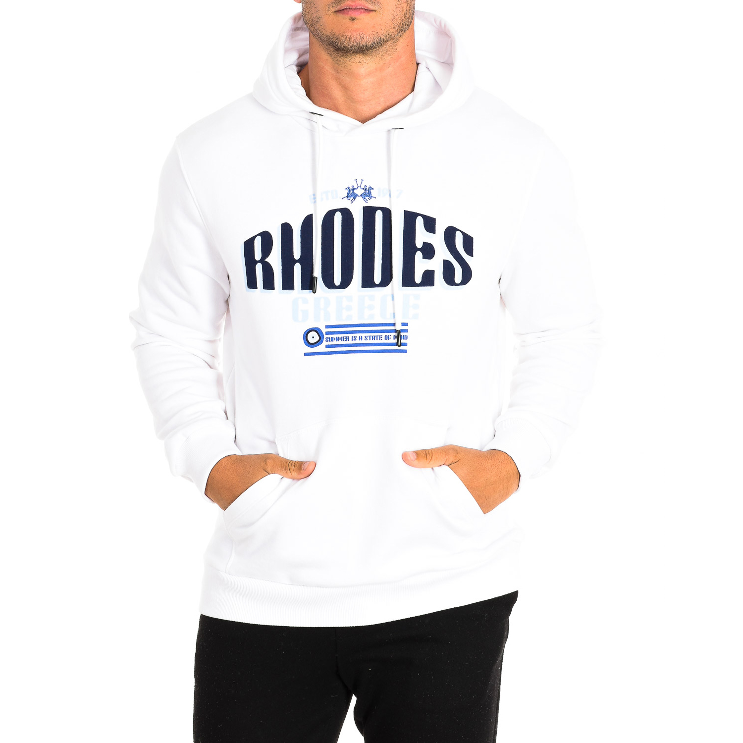 Sweatshirt com Capuz Homem Branco