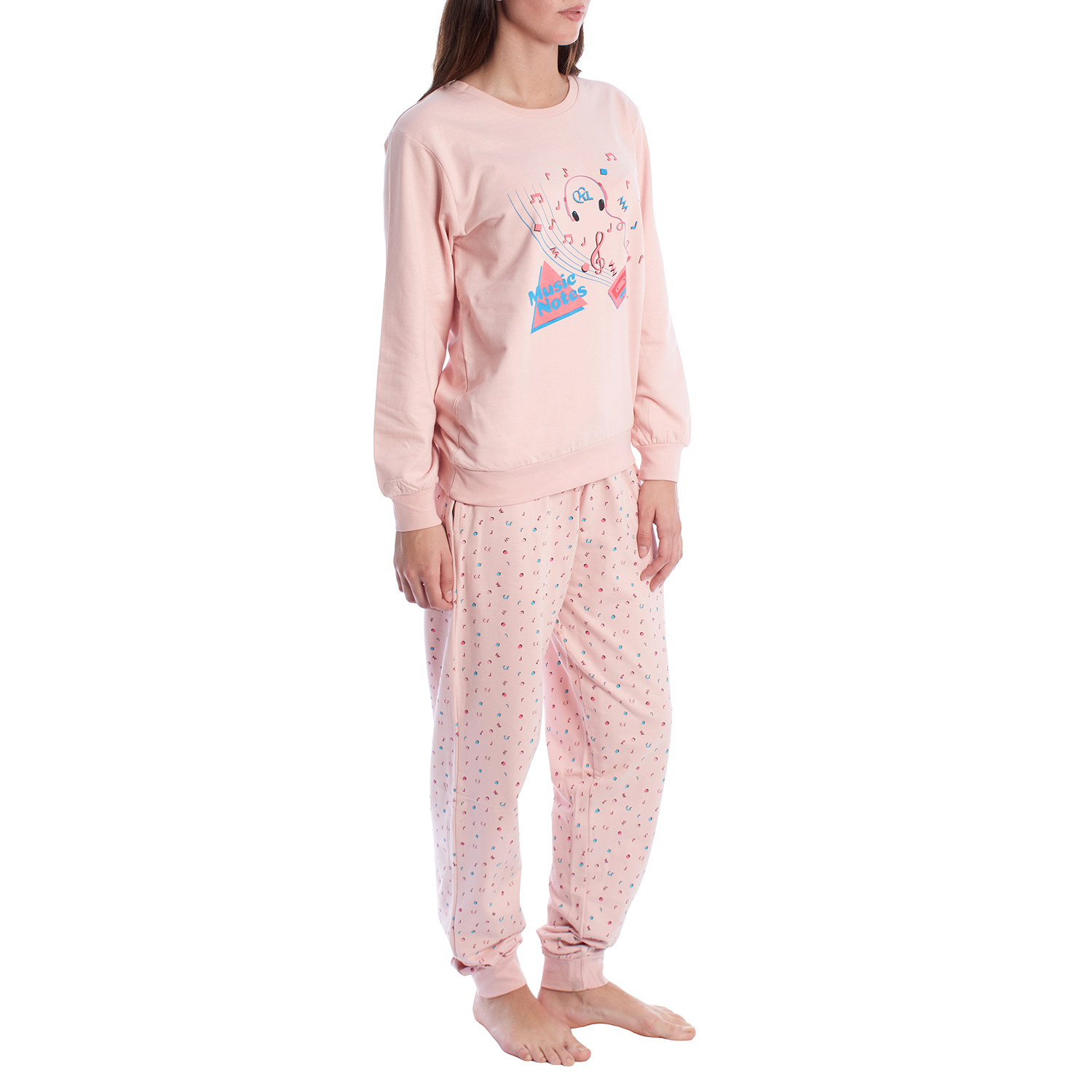 Pijama de Manga Comprida Rosa