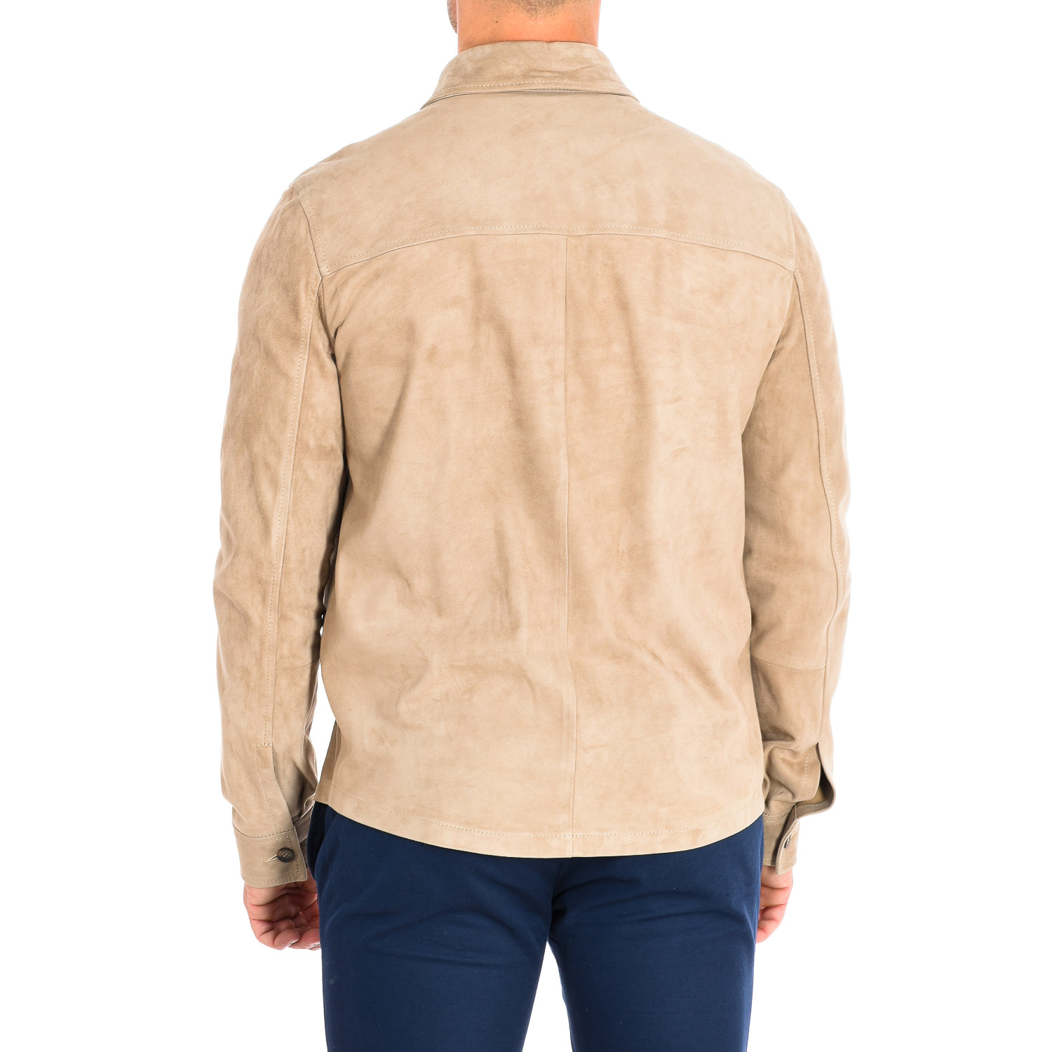 Casaco Couro Homem Bege