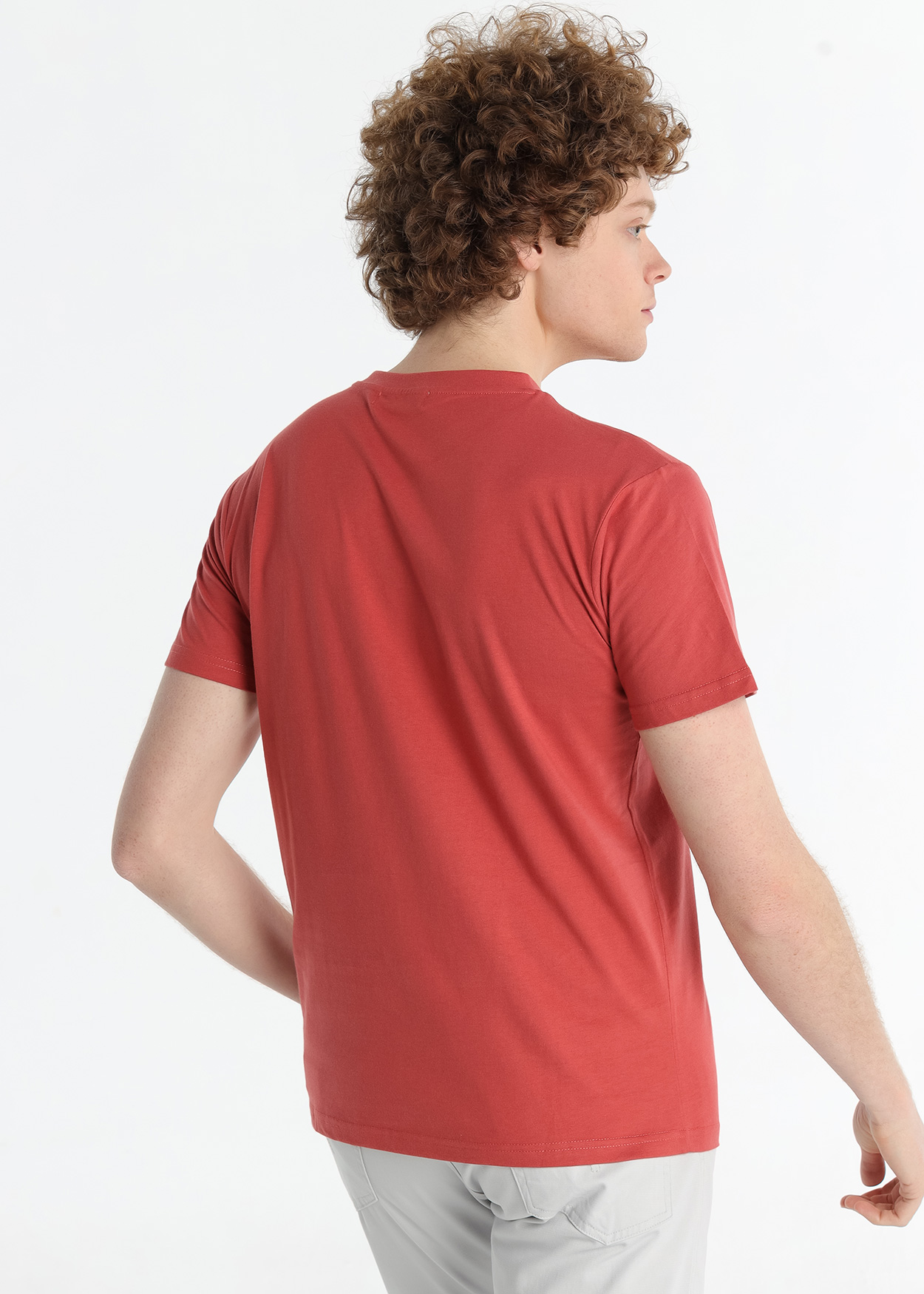 T-Shirt básica Homem Vermelho