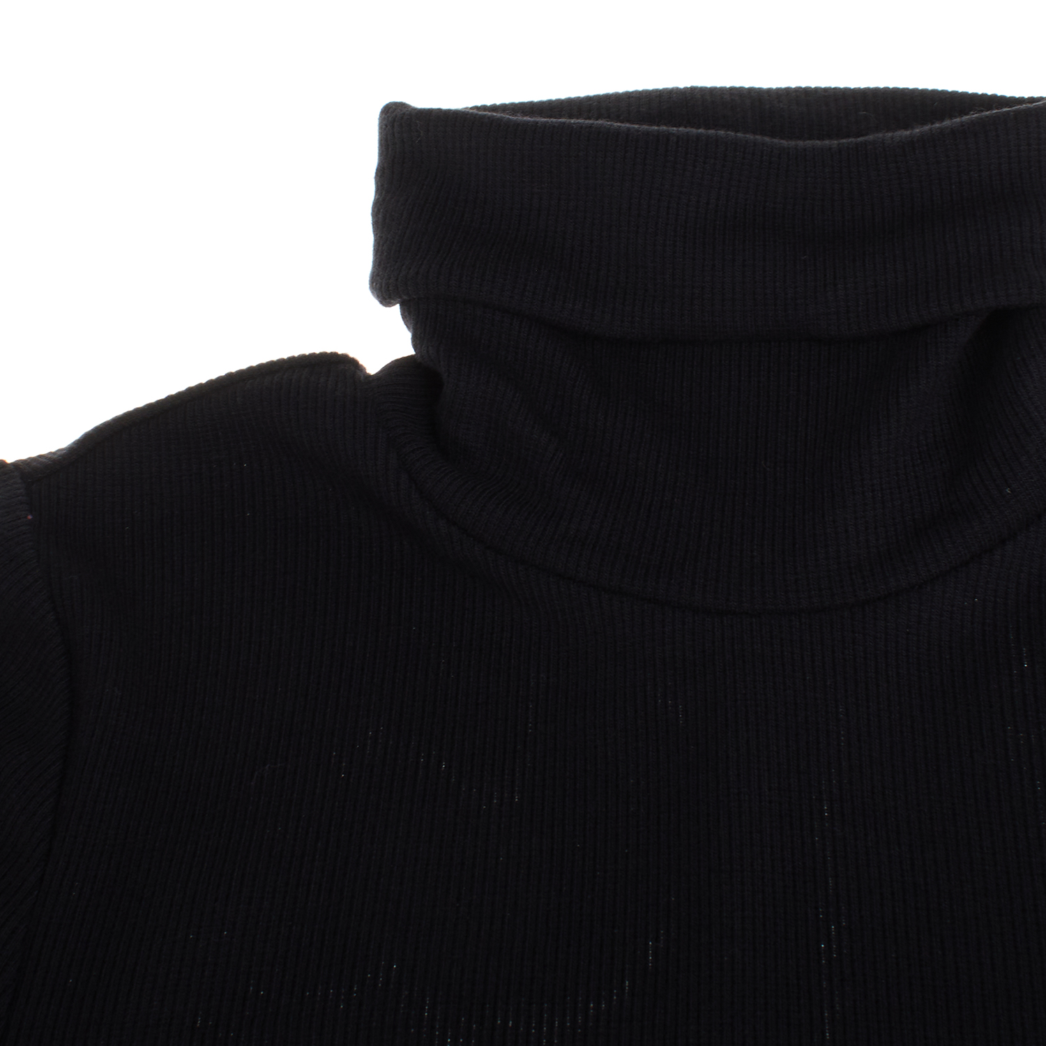 Camisola de Gola Alta Cropped Menina Preto