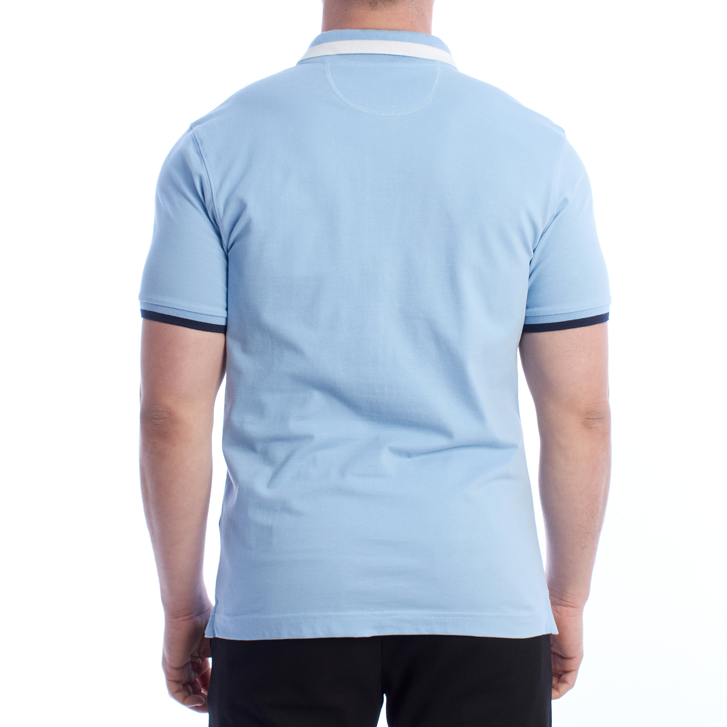 Pólo Homem Slim Fit Azul Claro