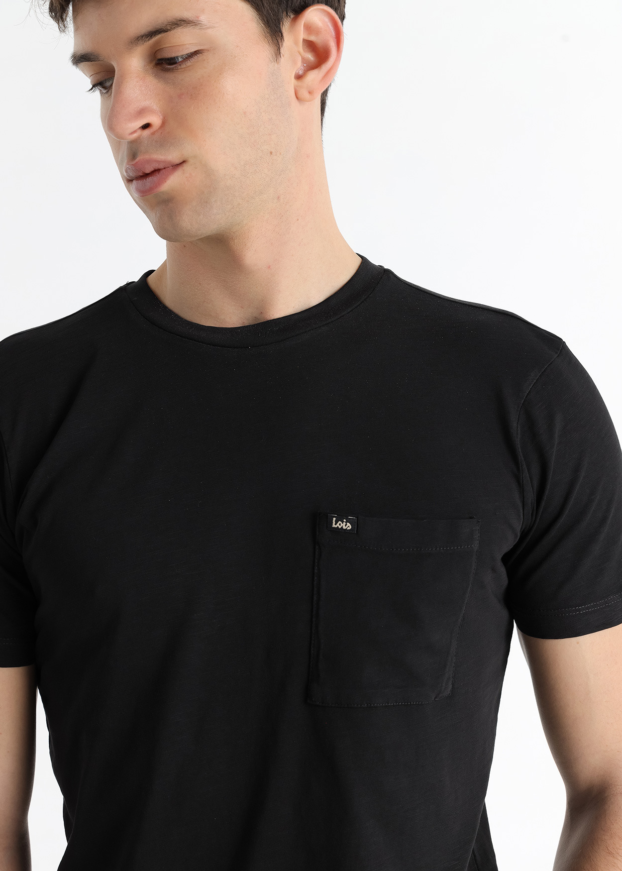 T-Shirt básica Homem Preto