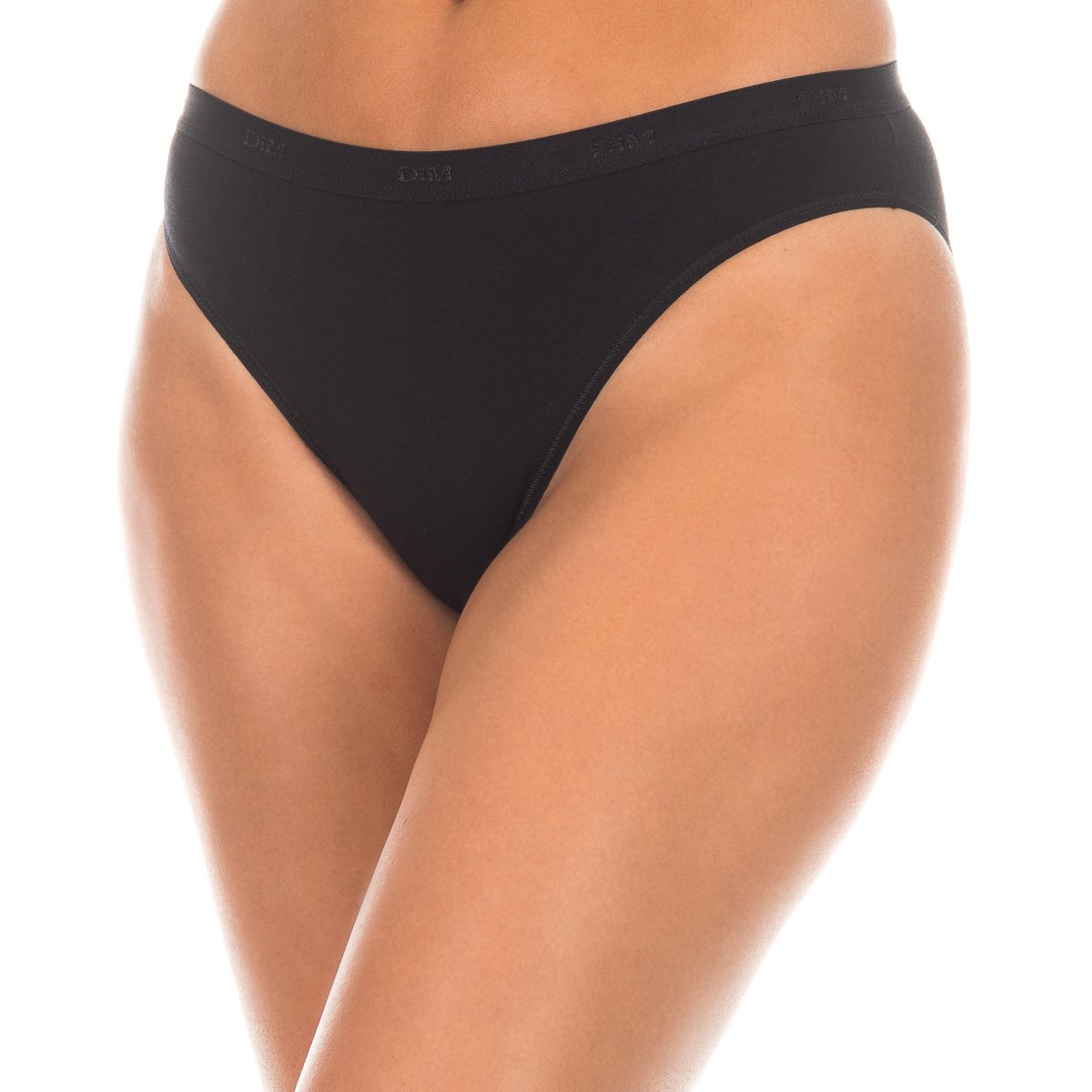 Pack 3 Cuecas Senhora Les Pockets Preto Bege e Branco