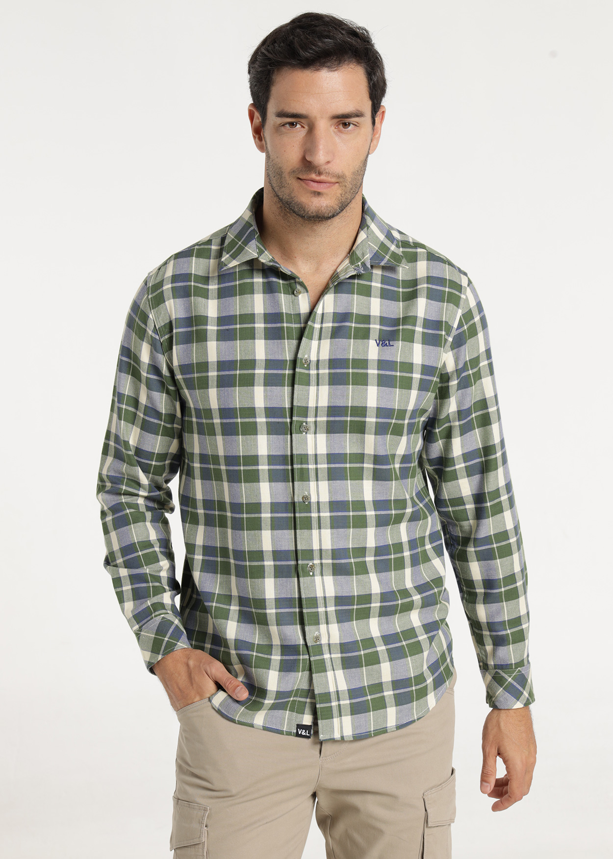 Camisa xadrez Homem Multicolorido