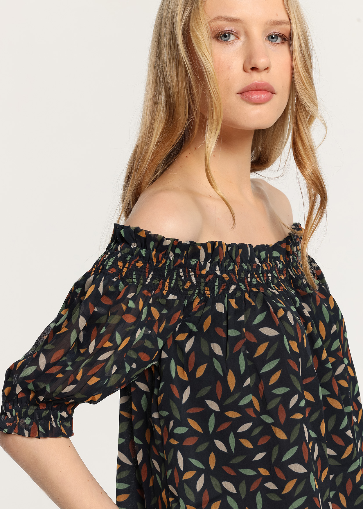 Blusa de ombros descobertos Senhora Multicolorido