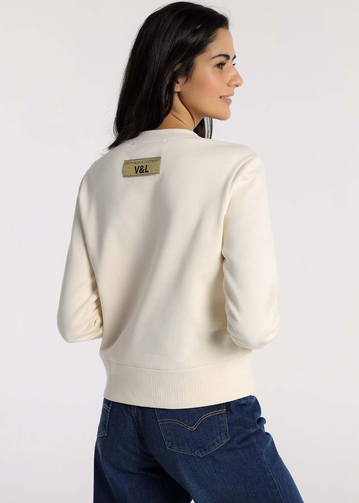 Sweatshirt Senhora Bege