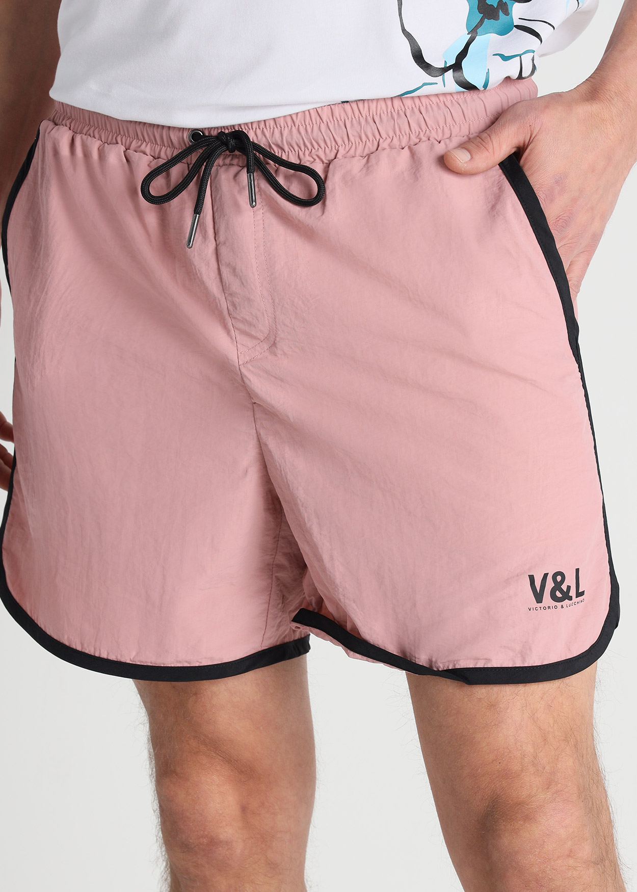 Calções de Banho Homem Rosa