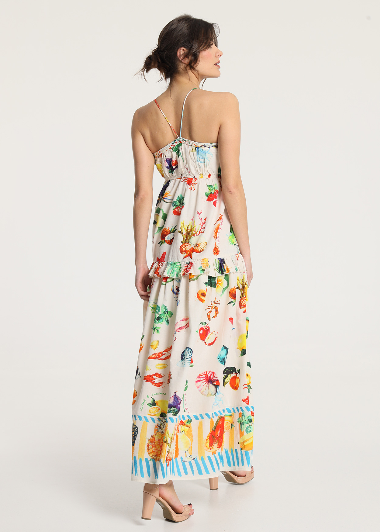 Vestido Comprido Senhora Multicolorido