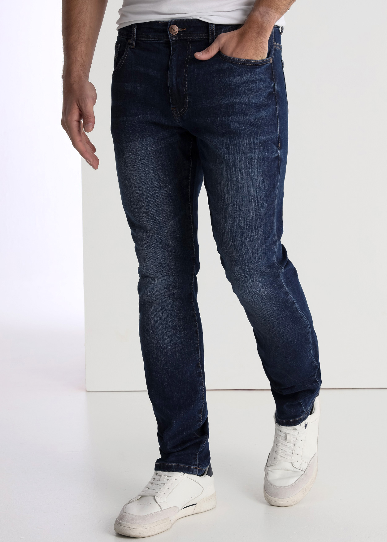 Calças de Ganga Slim Homem Azul