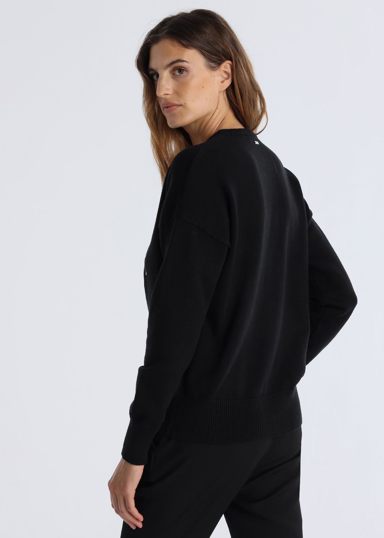Sweatshirt Senhora Preto