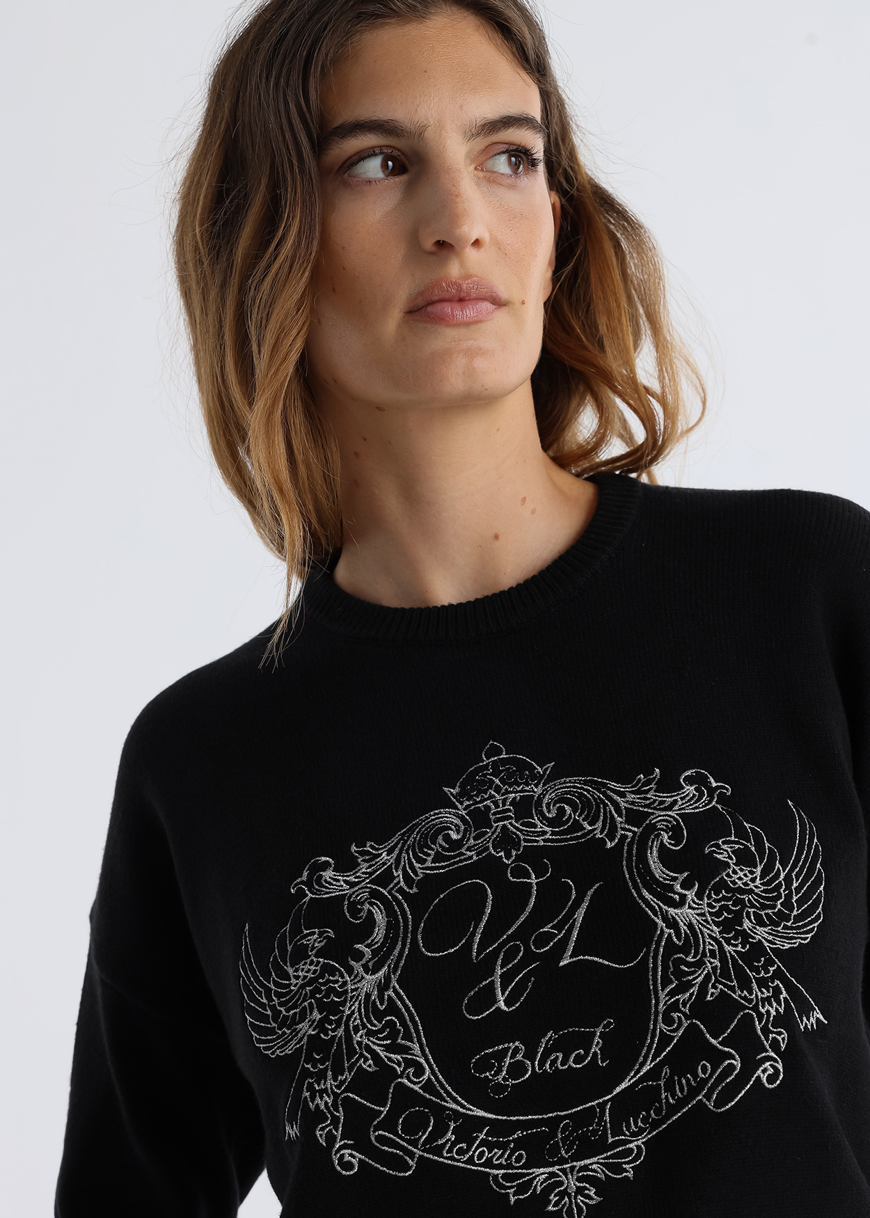 Sweatshirt Senhora Preto